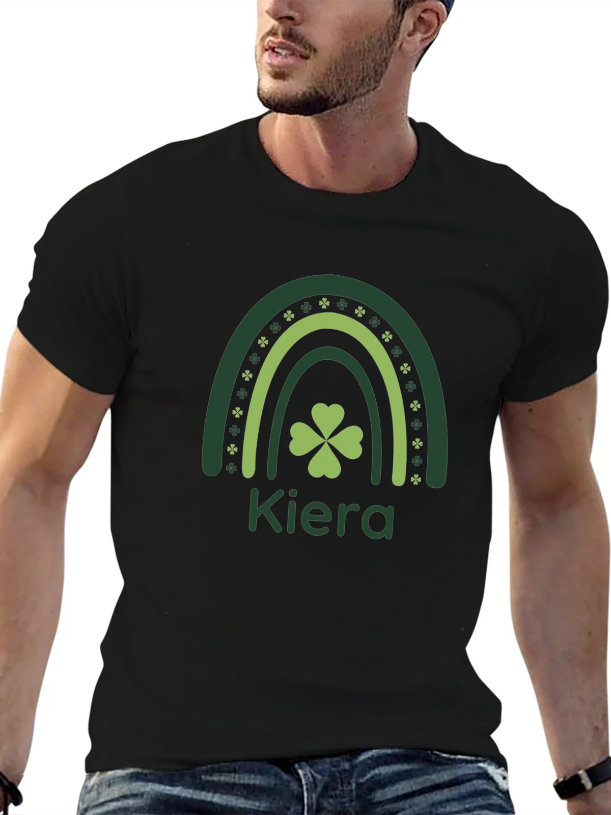 Kiera St. Patricks Day Rainbow Clover Tee product image 6
