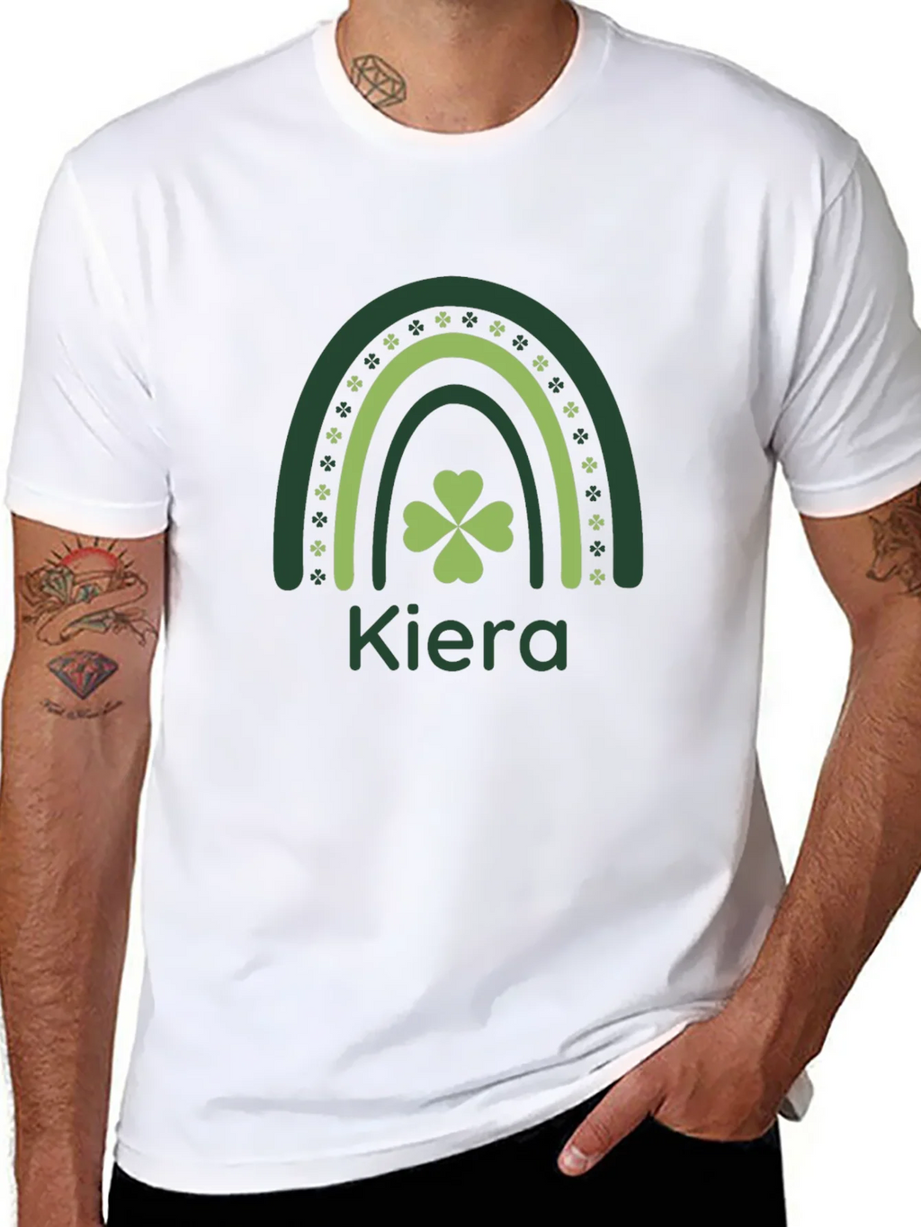 Kiera St. Patricks Day Rainbow Clover Tee product image 7