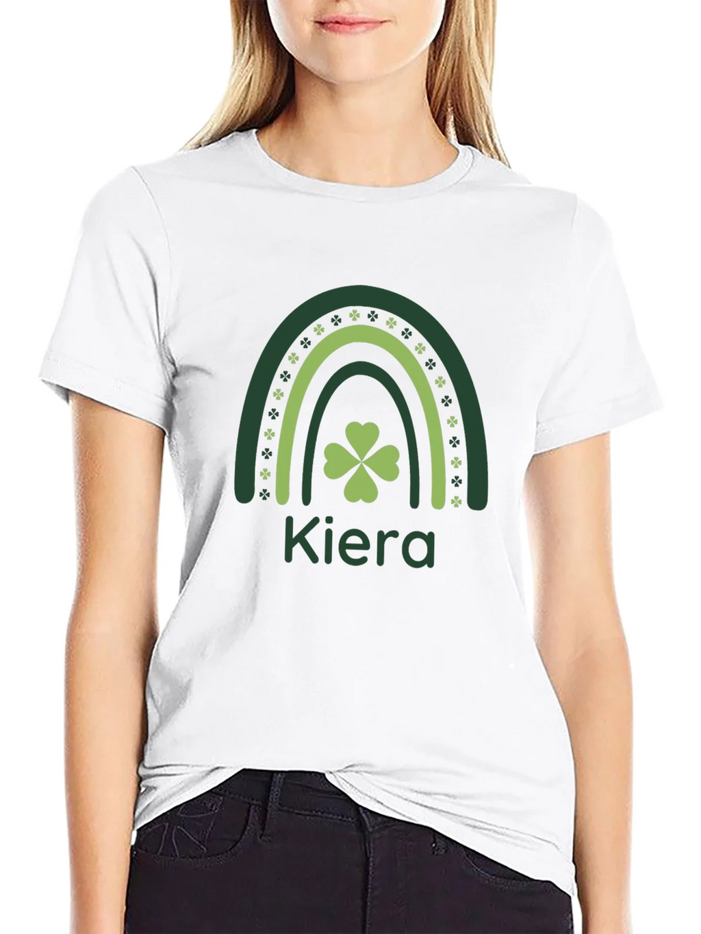Kiera St. Patricks Day Rainbow Clover Tee product image 8