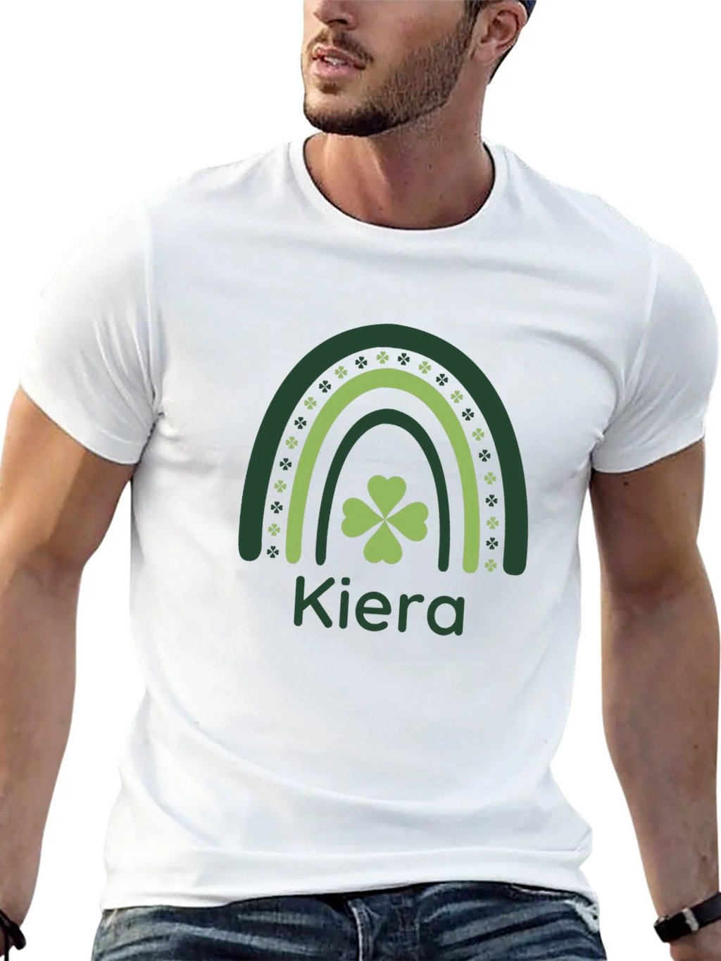 Kiera St. Patricks Day Rainbow Clover Tee product image 12