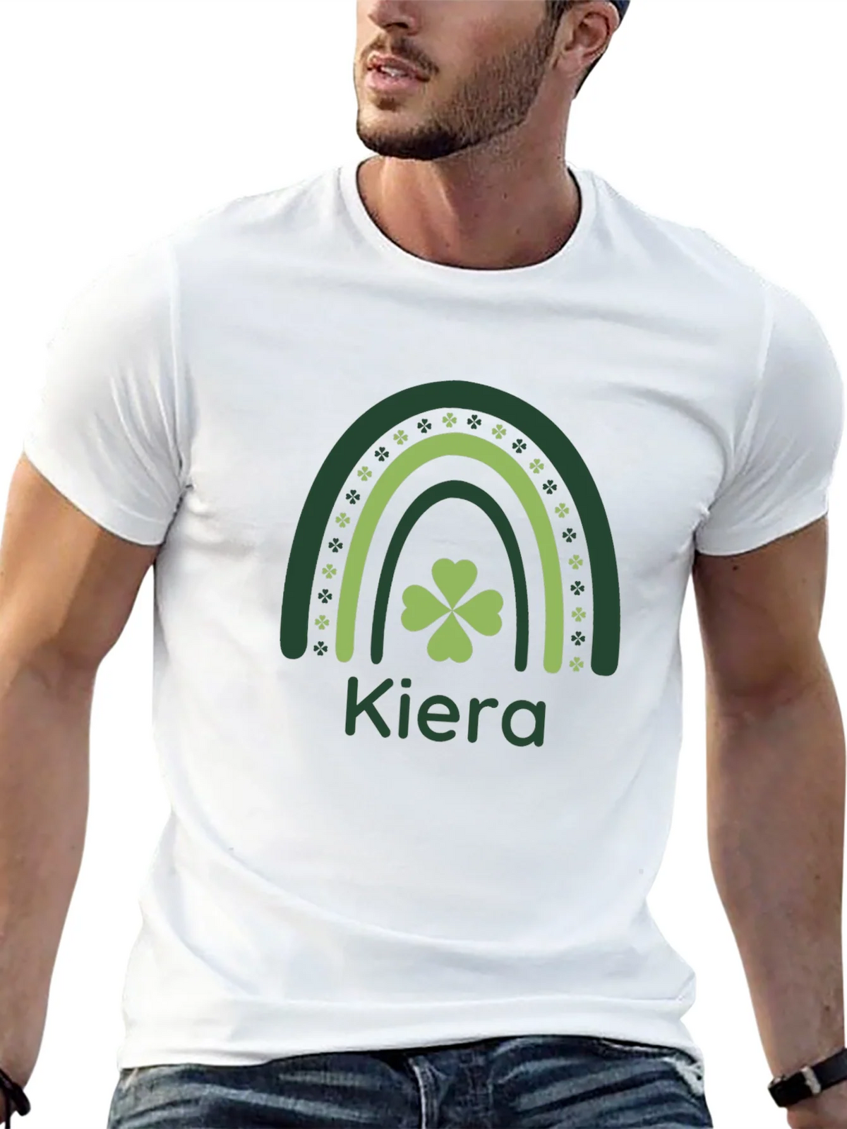 Kiera St. Patricks Day Rainbow Clover Tee product image 12