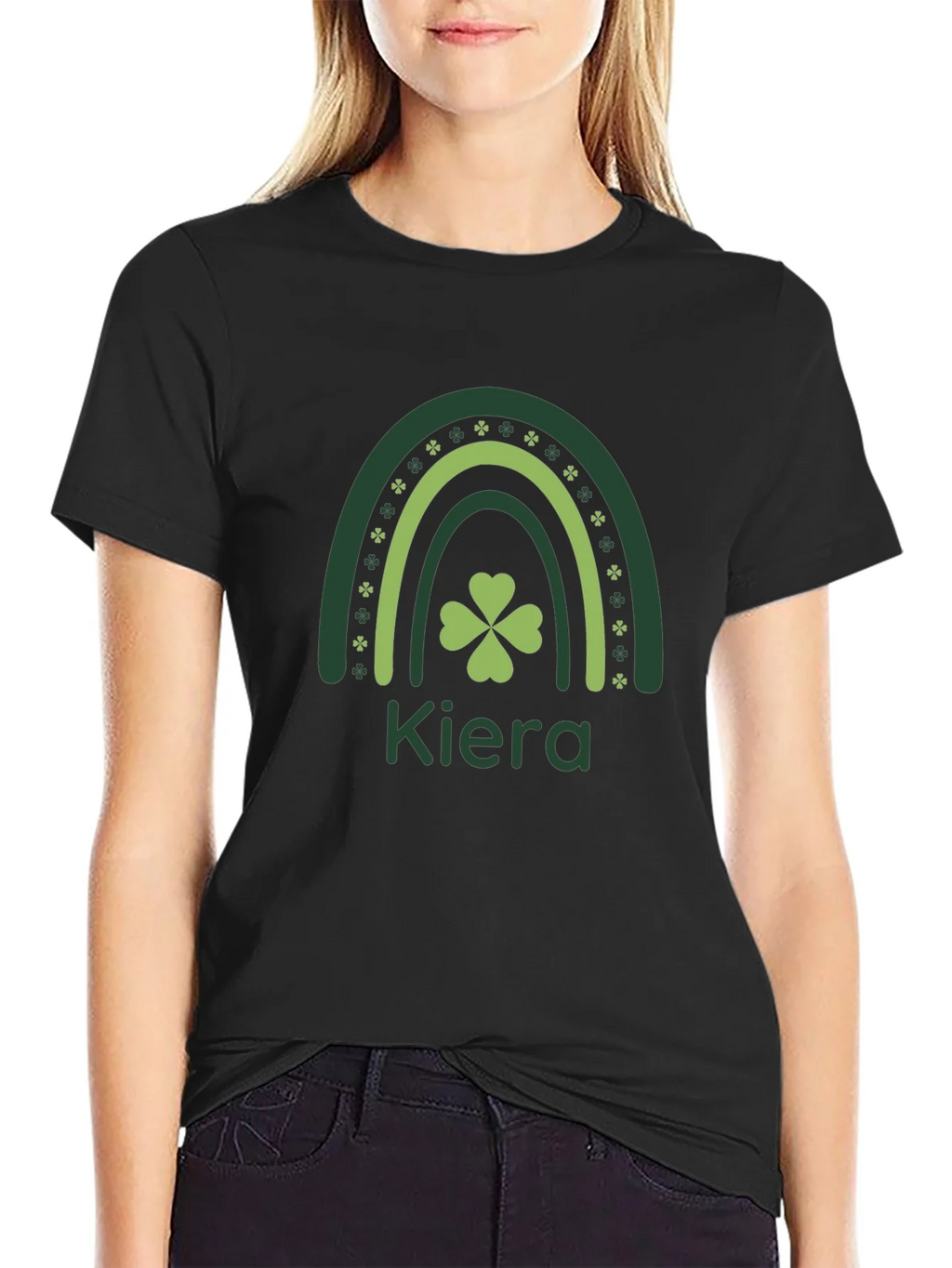 Kiera St. Patricks Day Rainbow Clover Tee product image 2