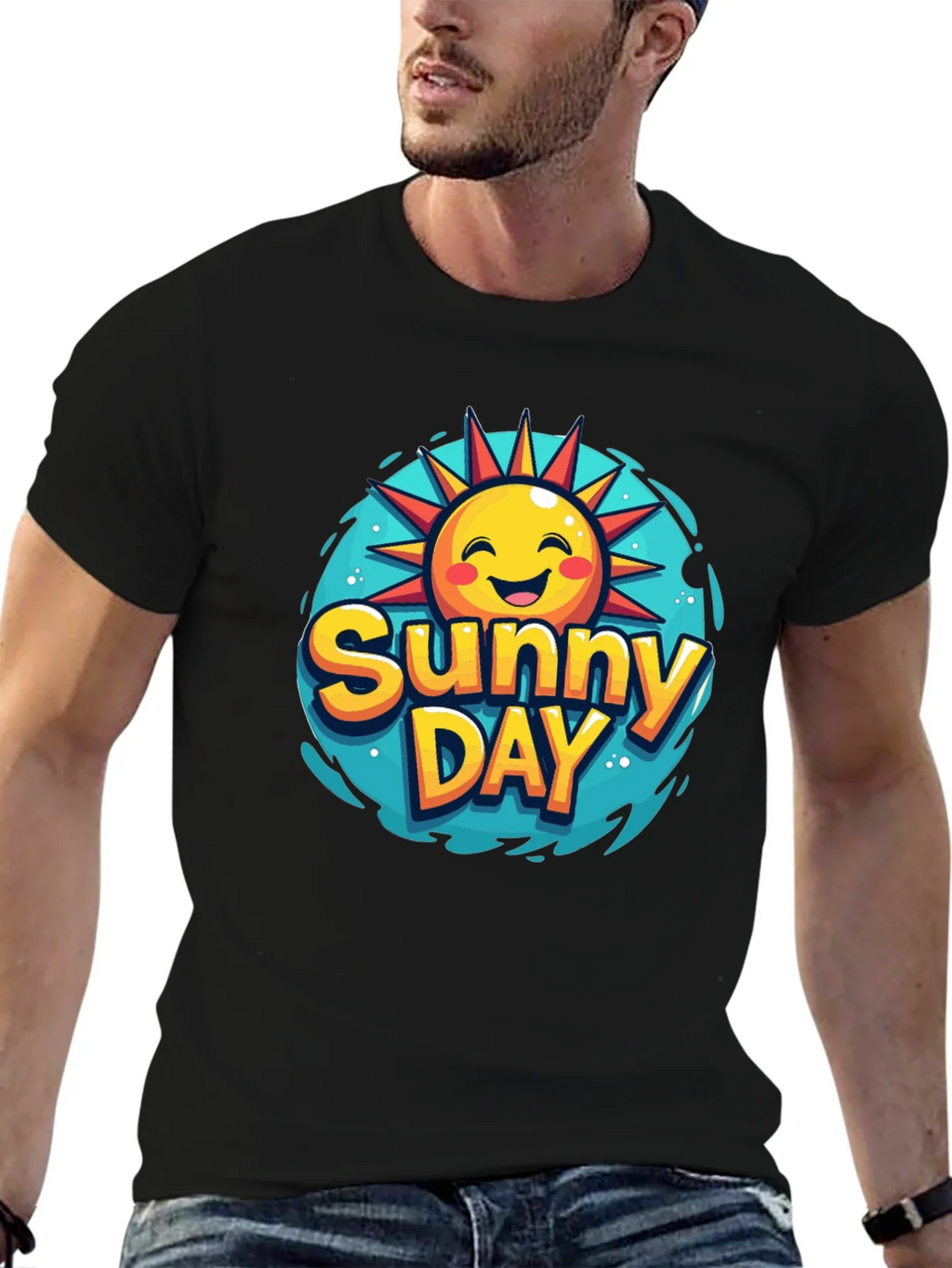 Sunny Day Graphic T-Shirt - Black product image 6