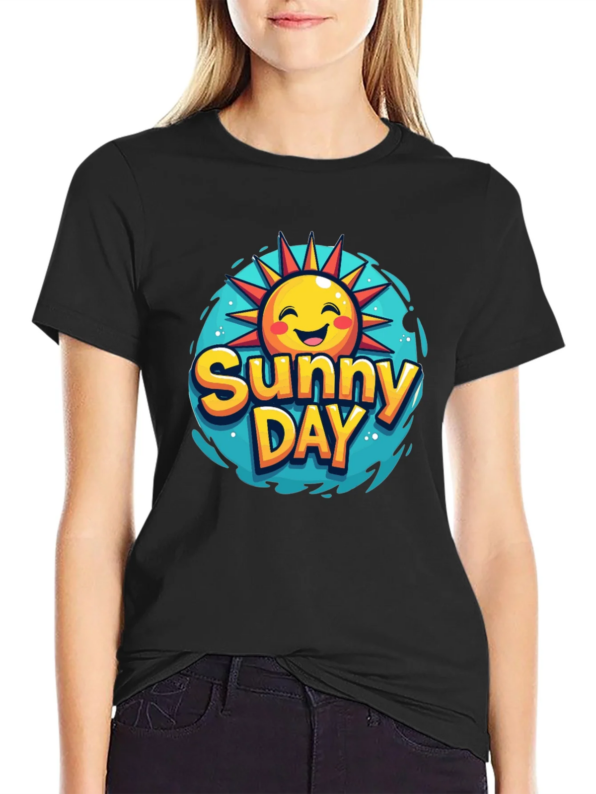 Sunny Day Graphic T-Shirt - Black product image 2