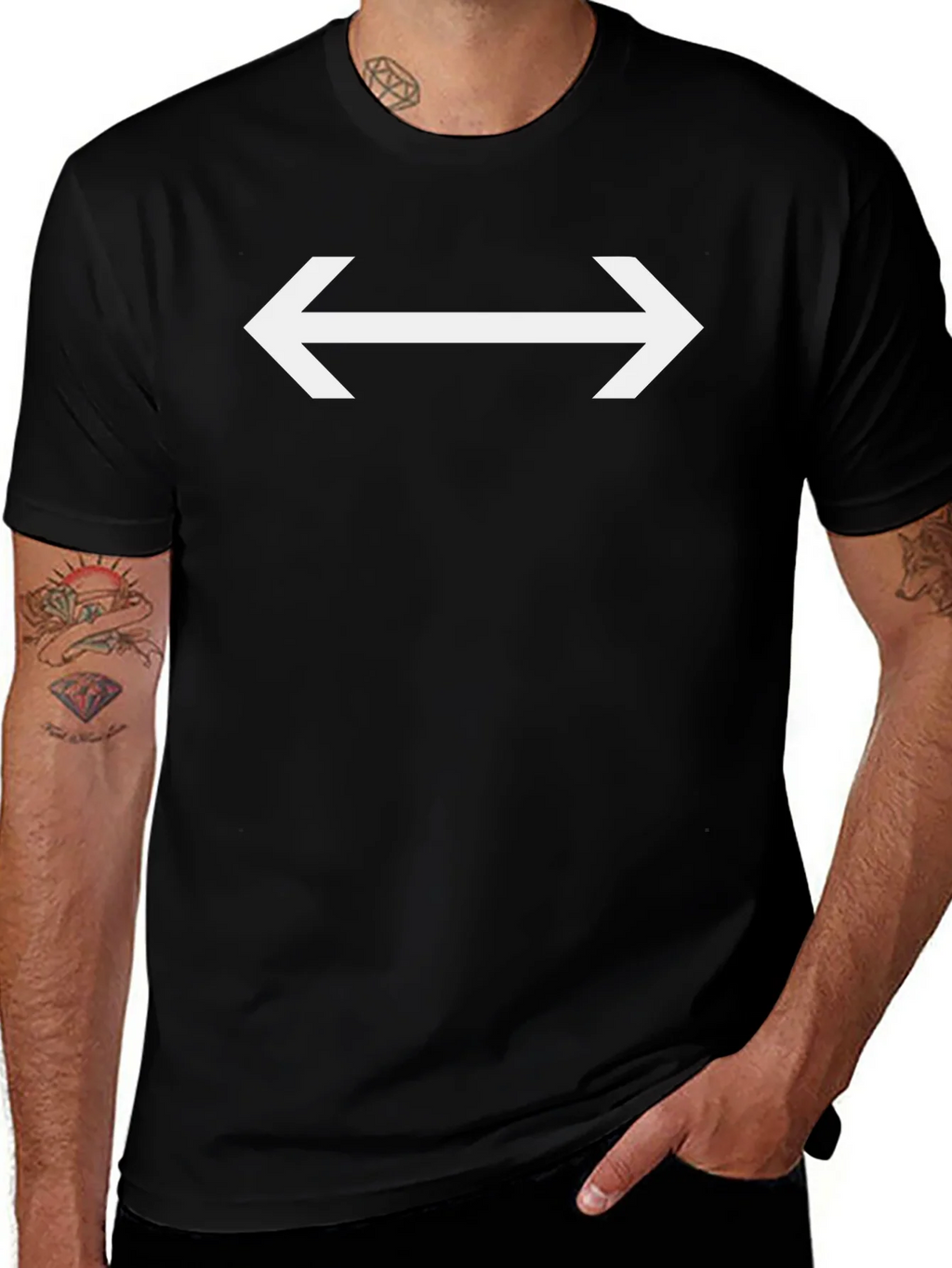 Arrow T-Shirt: Direct Style in Black product image 1