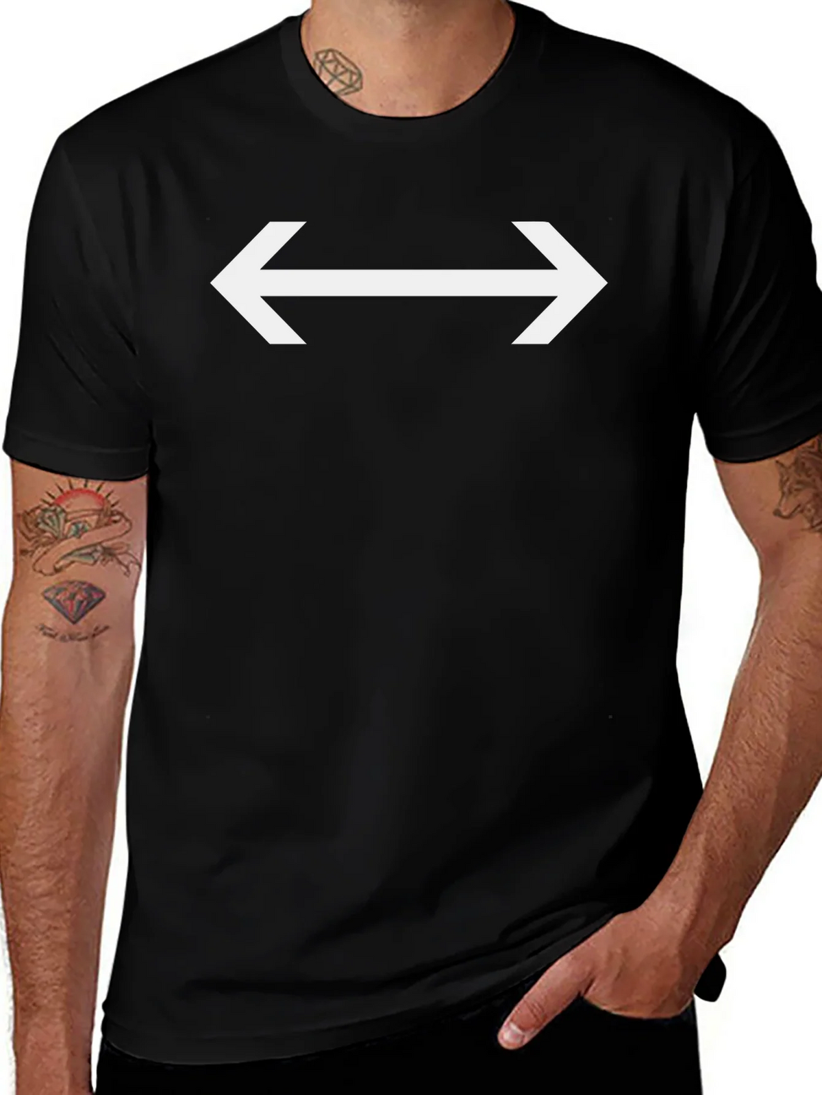 Arrow T-Shirt: Direct Style in Black product image 1