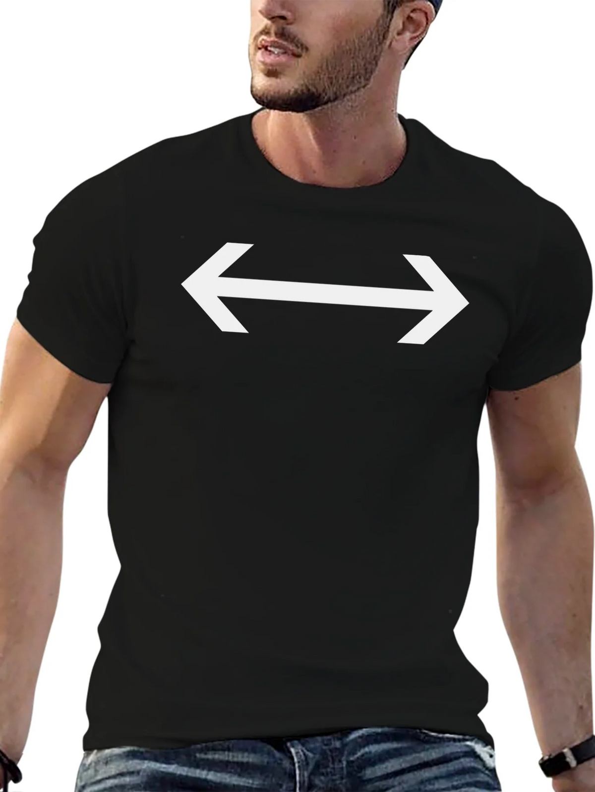 Arrow T-Shirt: Direct Style in Black product image 6