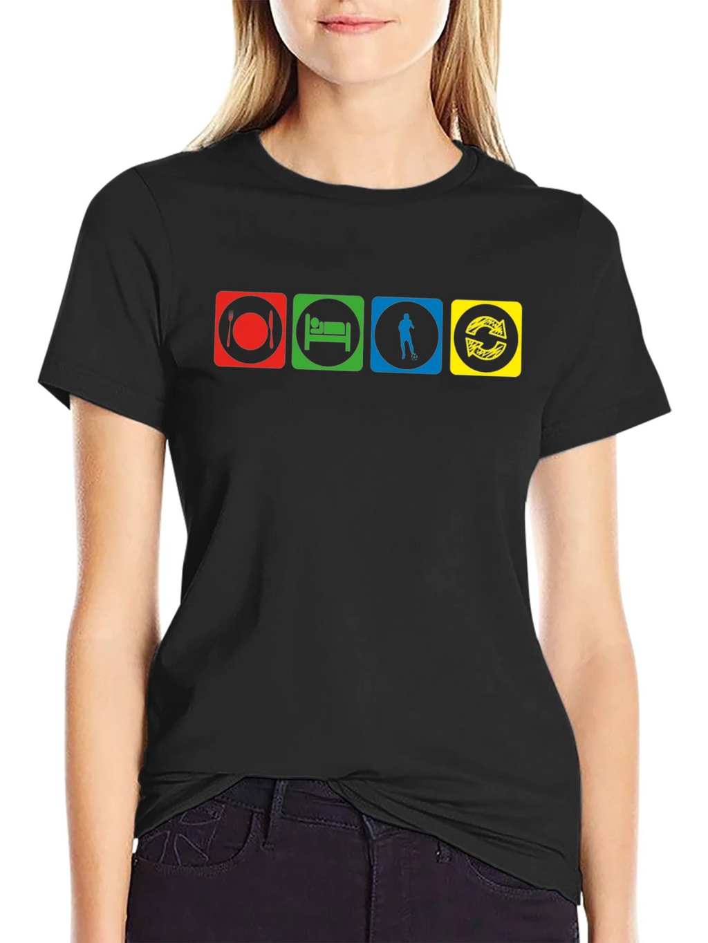 Eat Sleep Disc Golf Repeat T-Shirt - Black product image 2