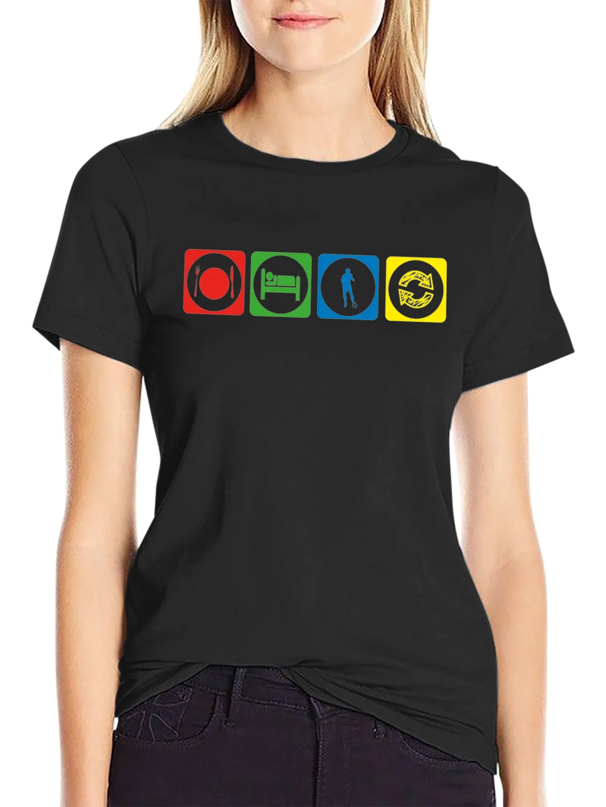 Eat Sleep Disc Golf Repeat T-Shirt - Black product image 2