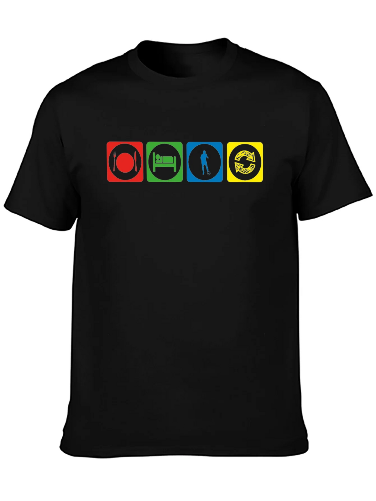 Eat Sleep Disc Golf Repeat T-Shirt - Black product image 3