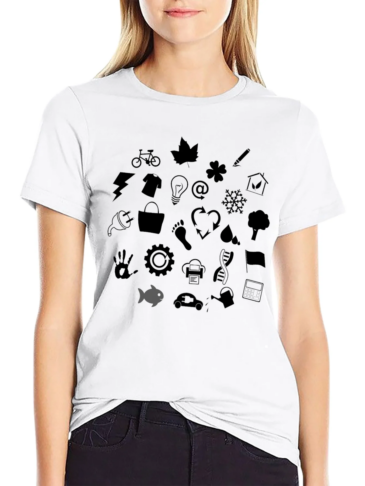 Eco Icons Black T-Shirt product image 8