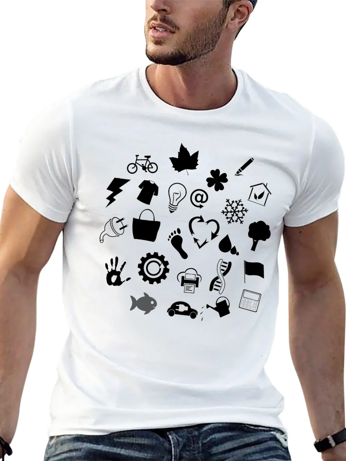 Eco Icons Black T-Shirt product image 12
