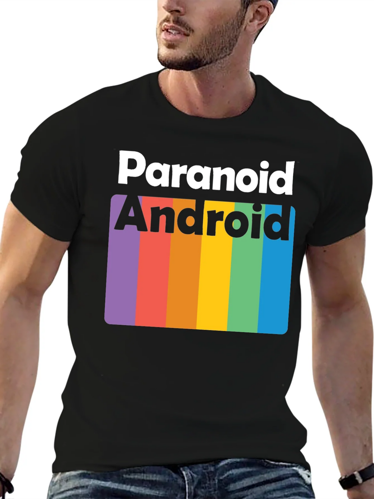 Paranoid Android Rainbow T-Shirt product image 5