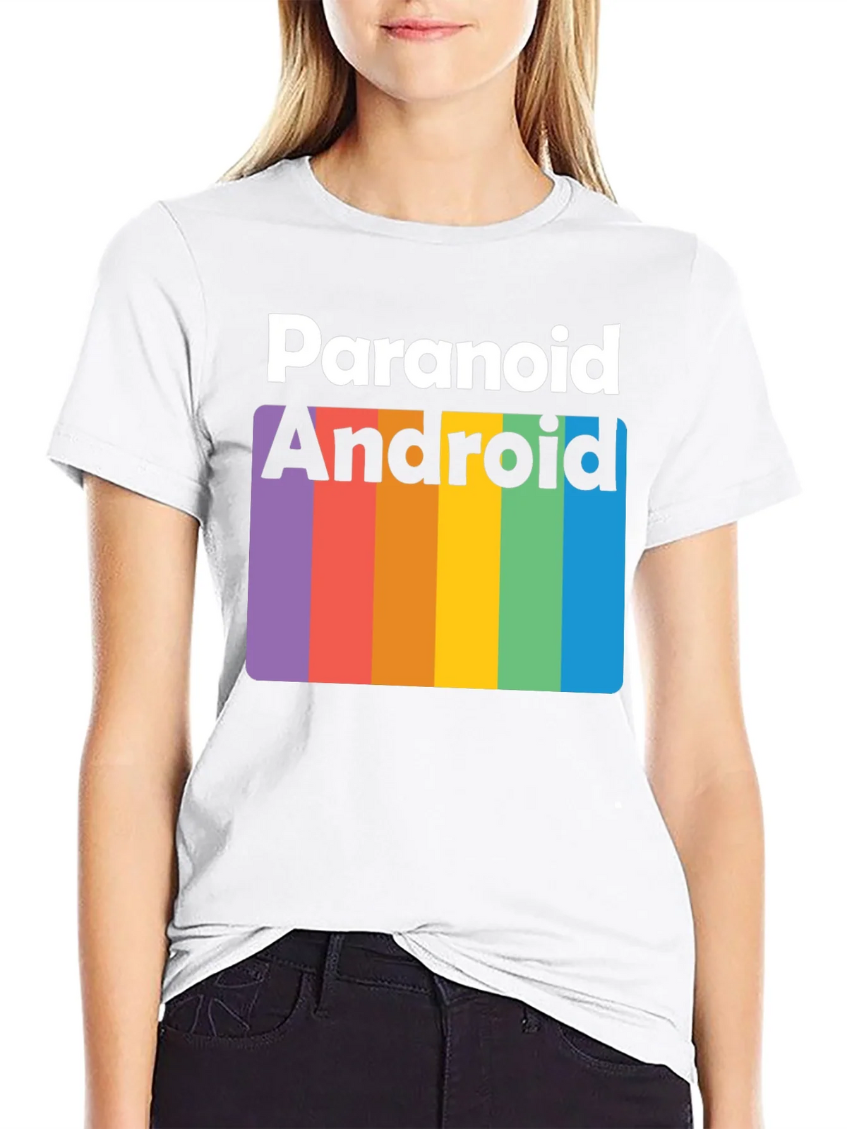 Paranoid Android Rainbow T-Shirt product image 7