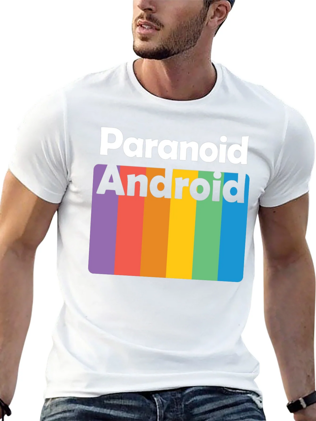 Paranoid Android Rainbow T-Shirt product image 9