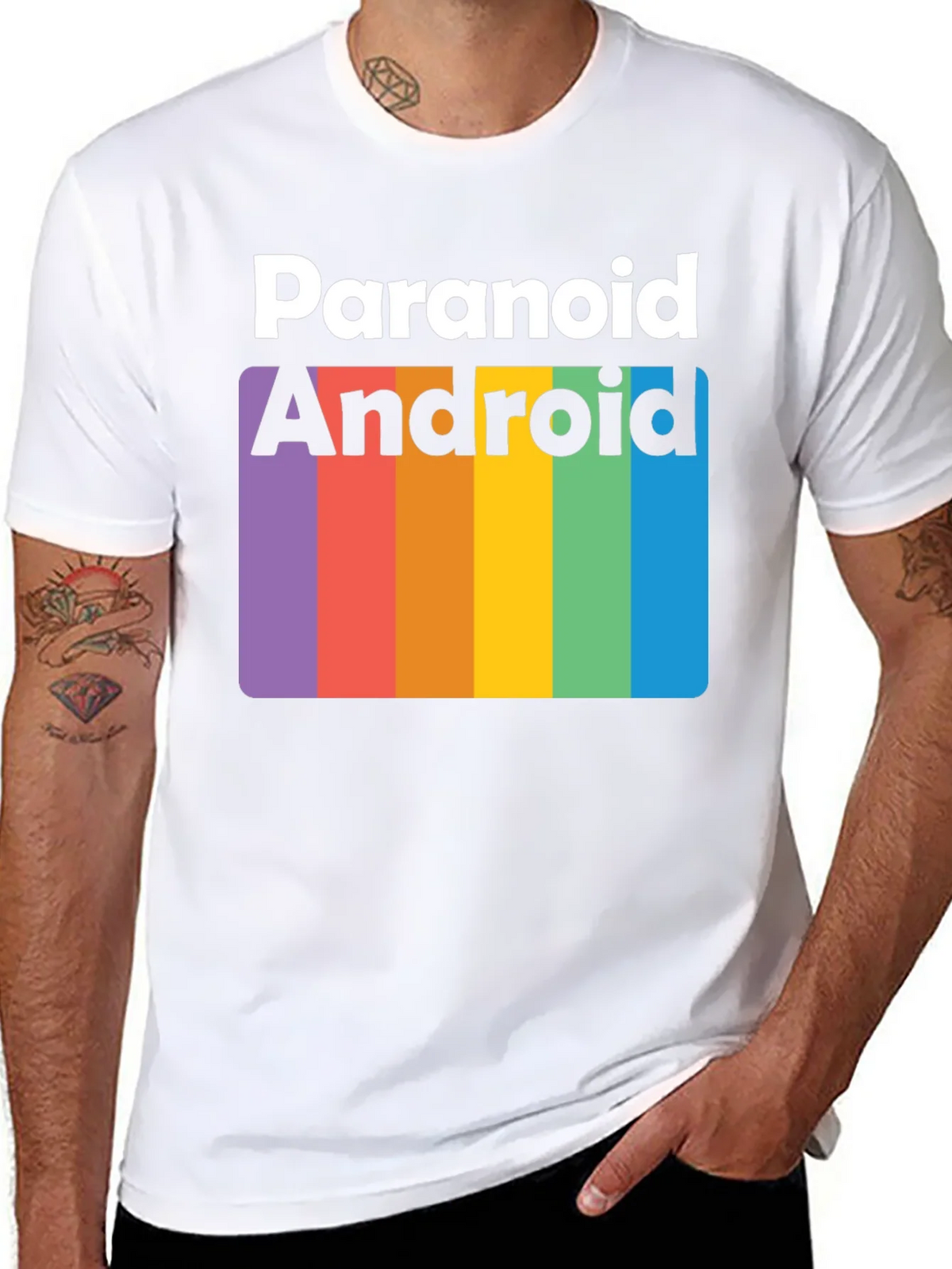 Paranoid Android Rainbow T-Shirt product image 6