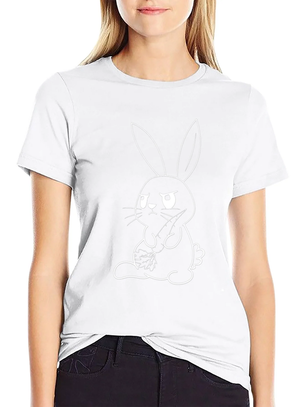 Grumpy Bunny Graphic Tee - Unisex Cotton T-Shirt product image 8
