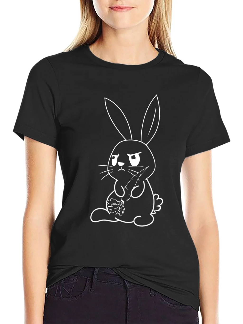 Grumpy Bunny Graphic Tee - Unisex Cotton T-Shirt product image 2