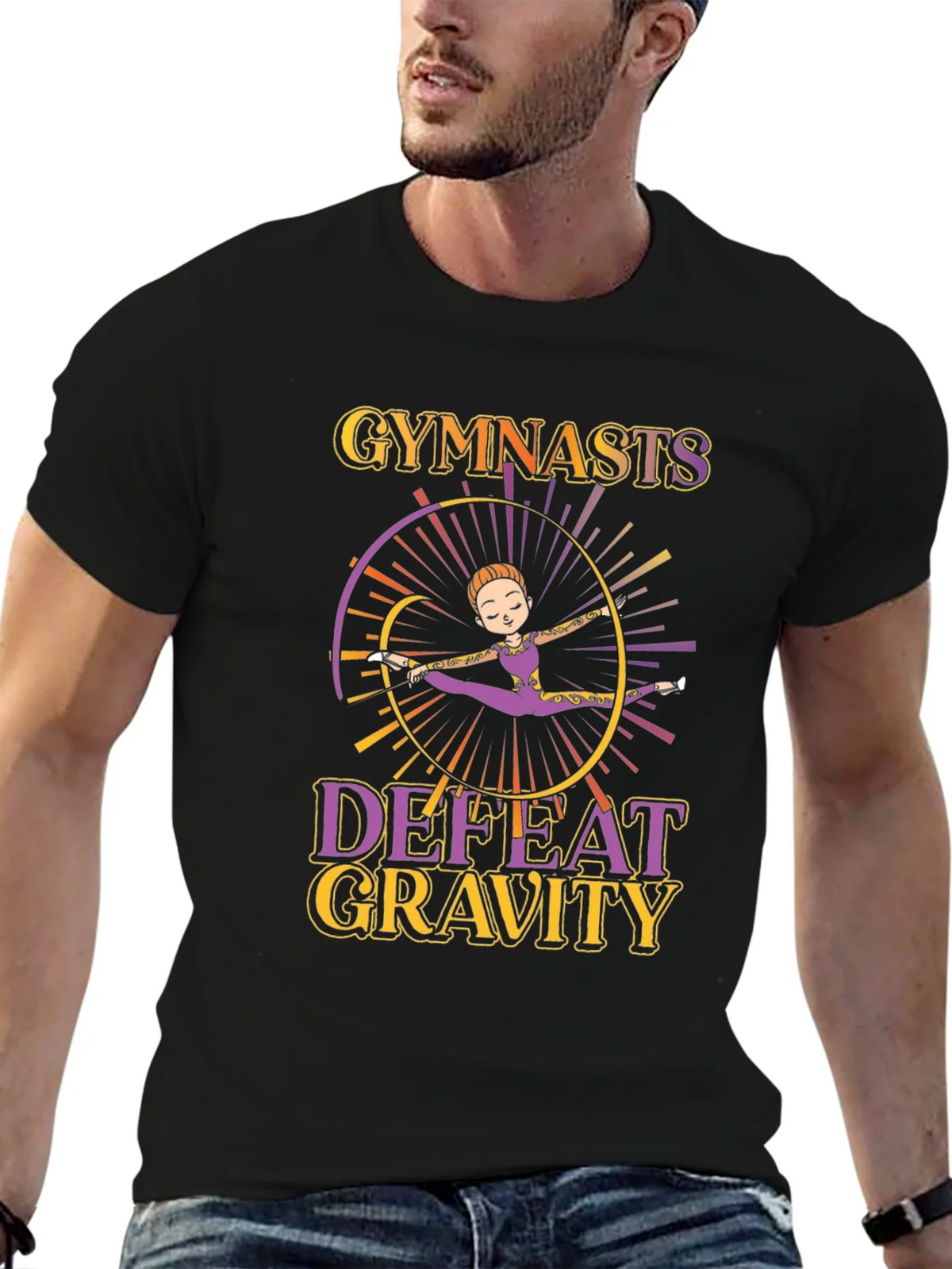 Gymnastics Defeat Gravity Graphic T-Shirt product image 6