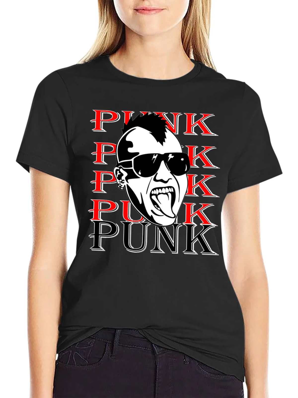 Punk Graphic Print Tee - Bold & Edgy product image 2