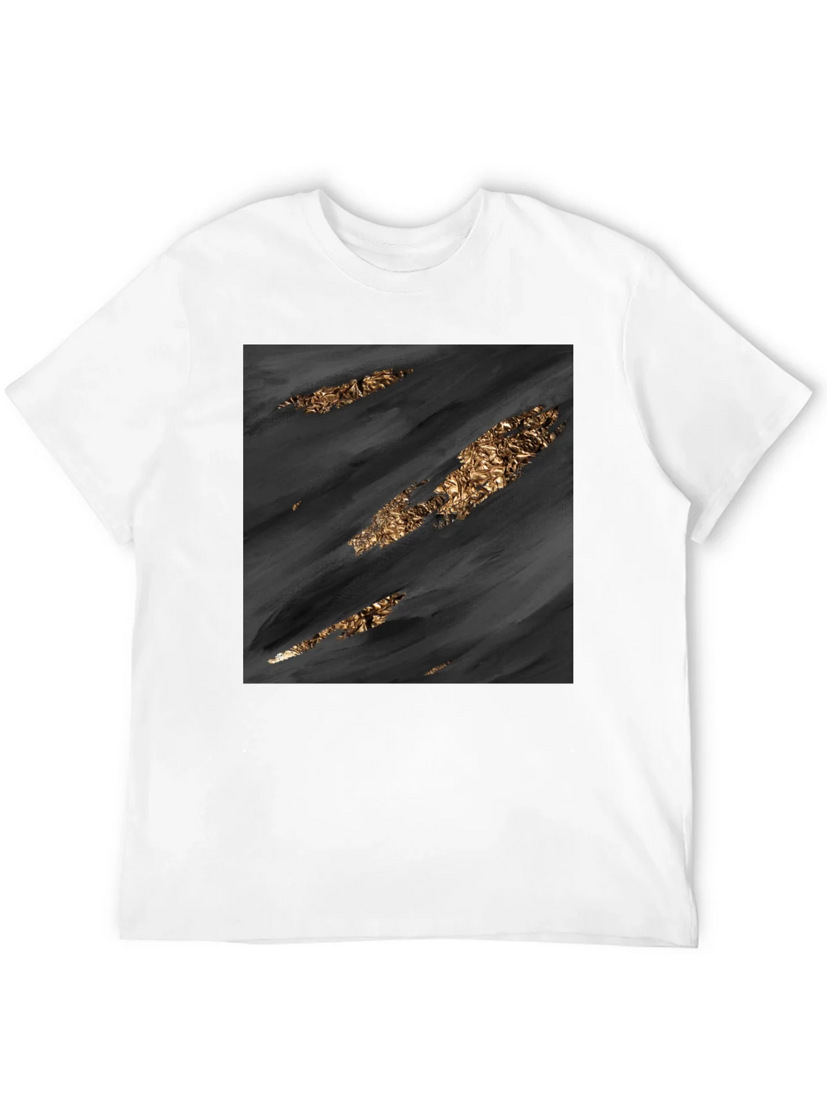 Stylish Black Tee with Abstract Gold Detail product image 11