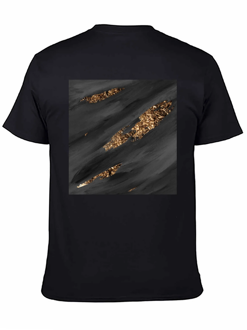 Stylish Black Tee with Abstract Gold Detail product image 4