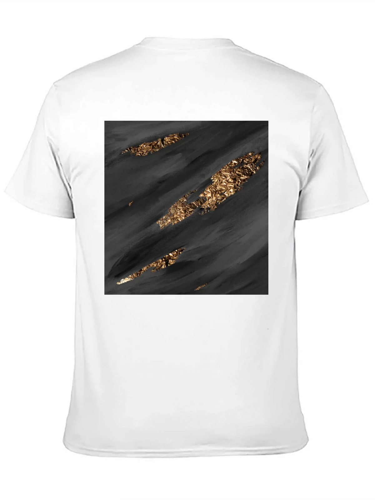 Stylish Black Tee with Abstract Gold Detail product image 10
