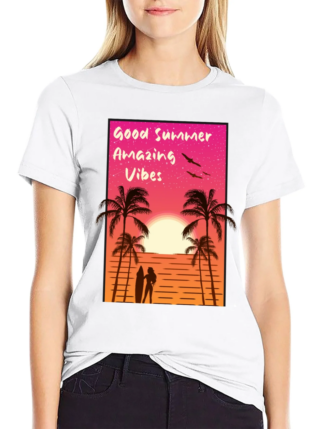 Good Summer Vibes Graphic T-Shirt - Beach Sunset Tee product image 8