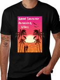 Good Summer Vibes Graphic T-Shirt - Beach Sunset Tee product image 1