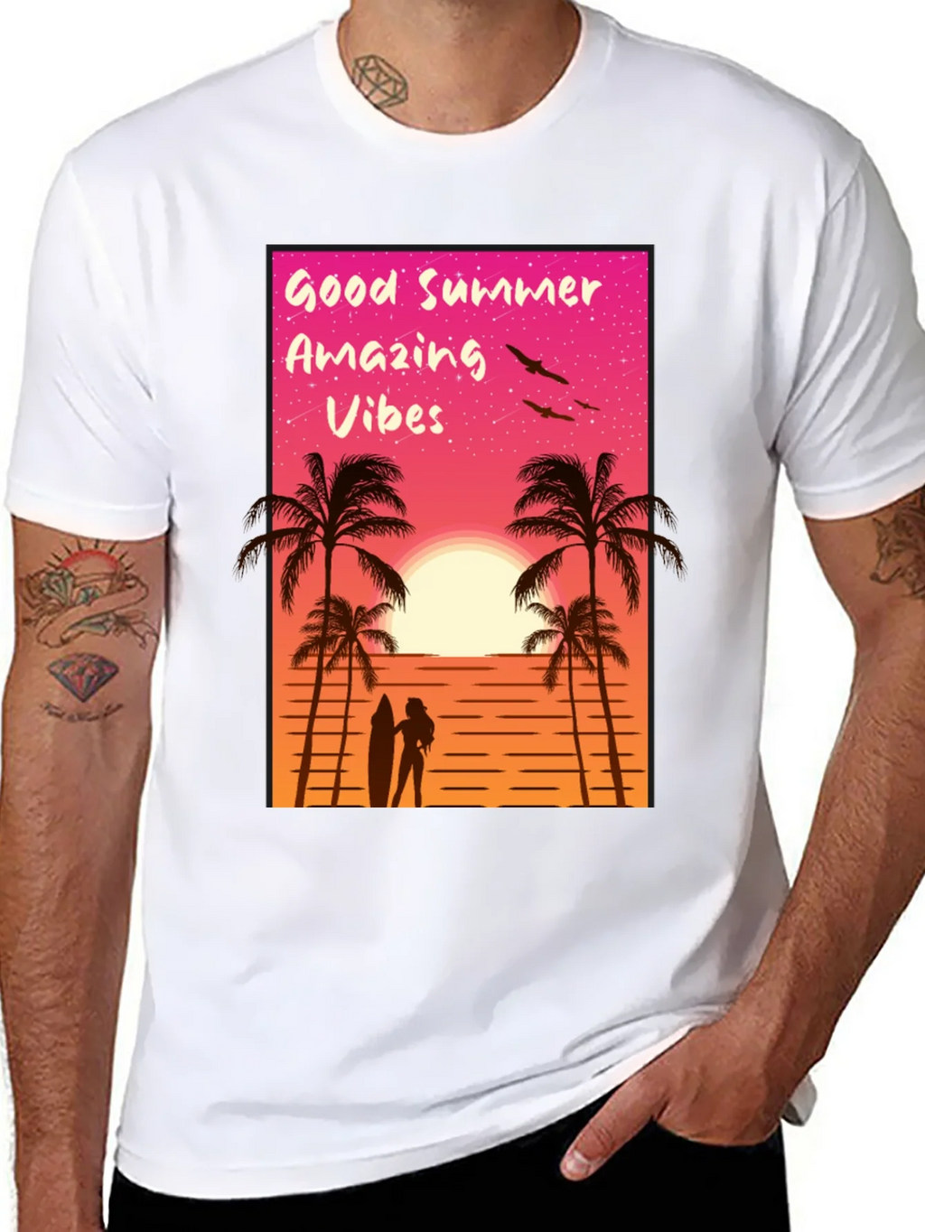 Good Summer Vibes Graphic T-Shirt - Beach Sunset Tee product image 7