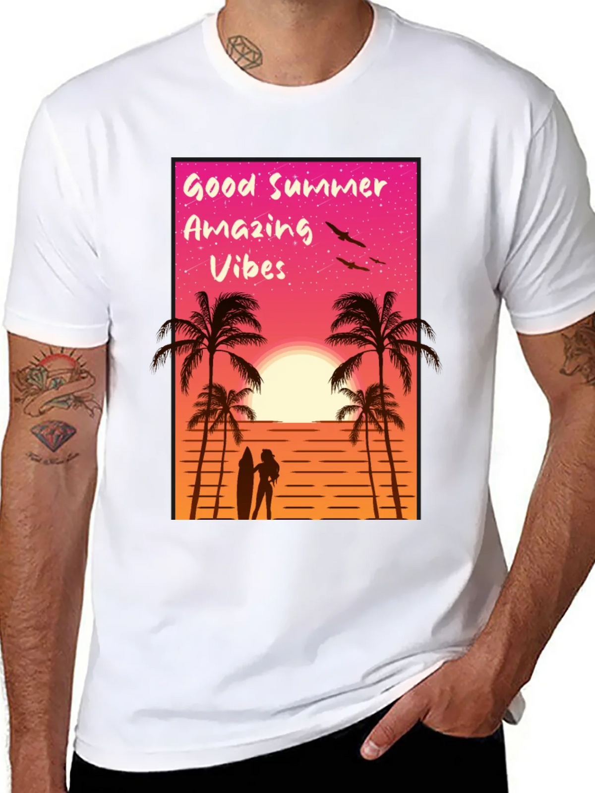 Good Summer Vibes Graphic T-Shirt - Beach Sunset Tee product image 7