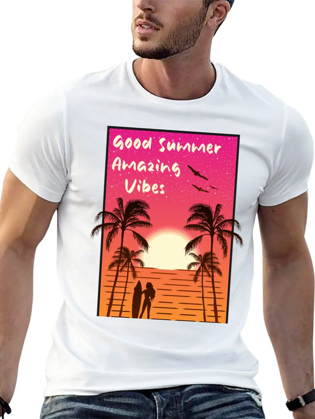 Good Summer Vibes Graphic T-Shirt - Beach Sunset Tee product image 12