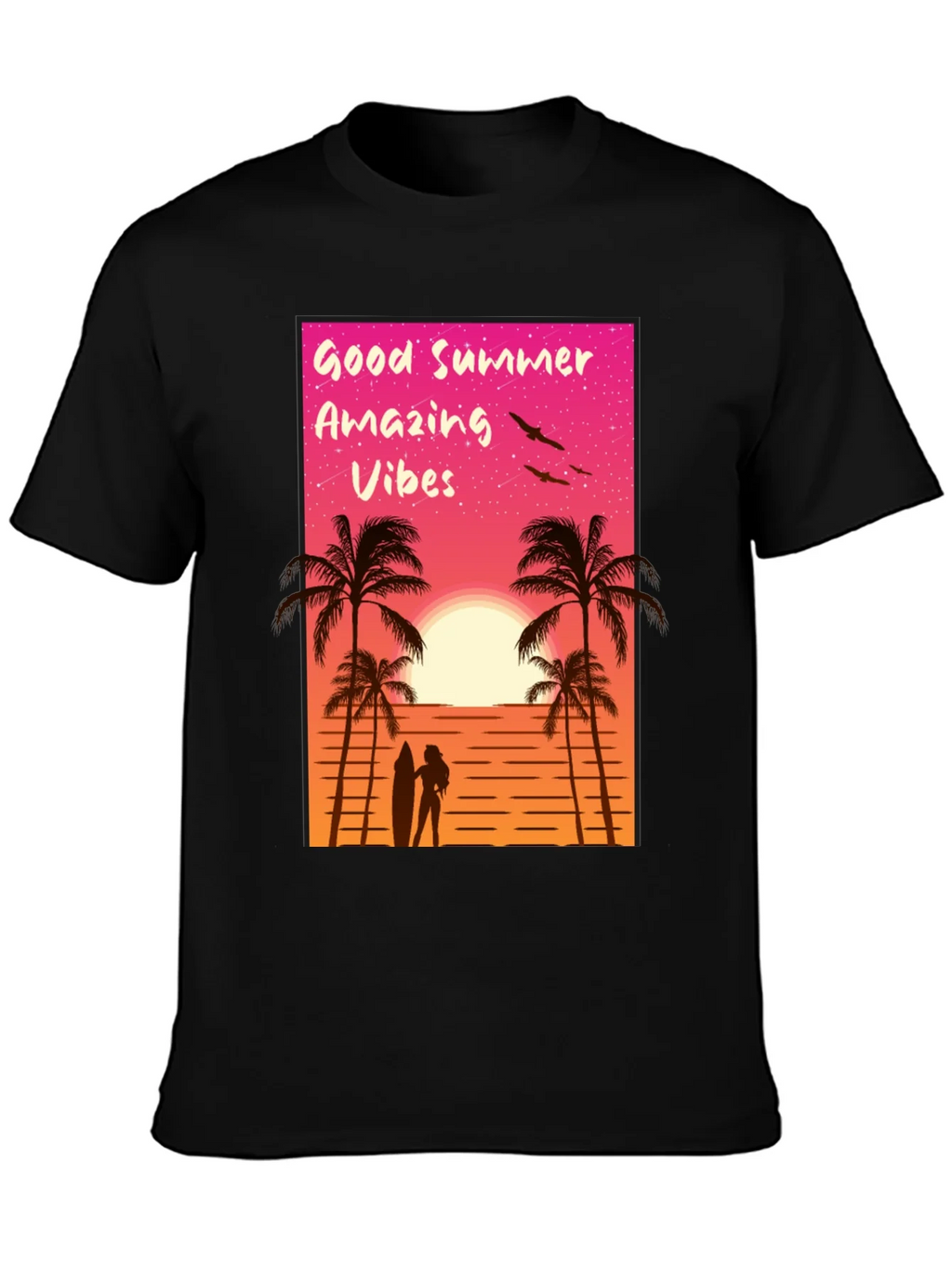 Good Summer Vibes Graphic T-Shirt - Beach Sunset Tee product image 3