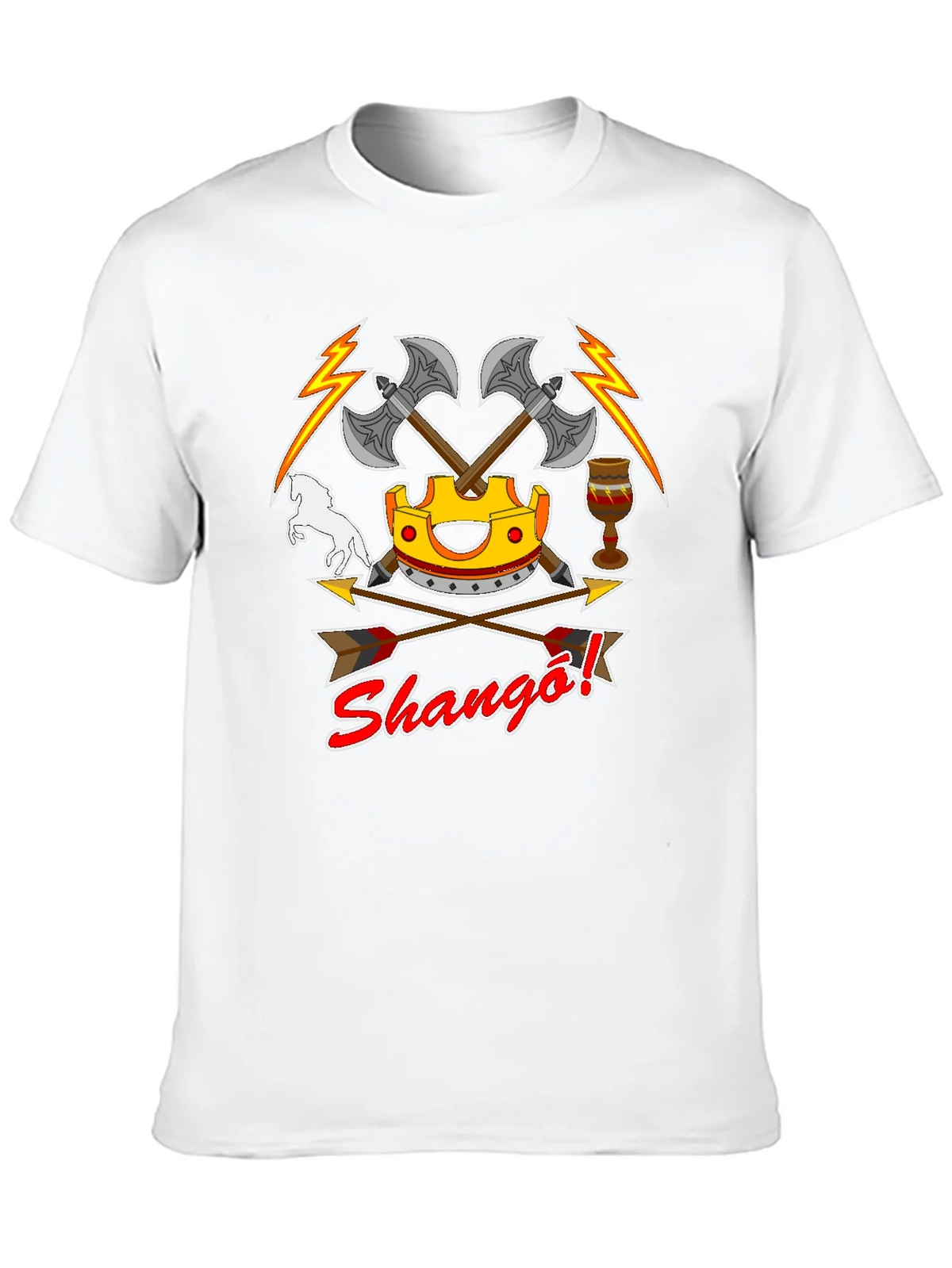 Shango T-Shirt - Axes Crown and African Deity Graphic Tee product image 9