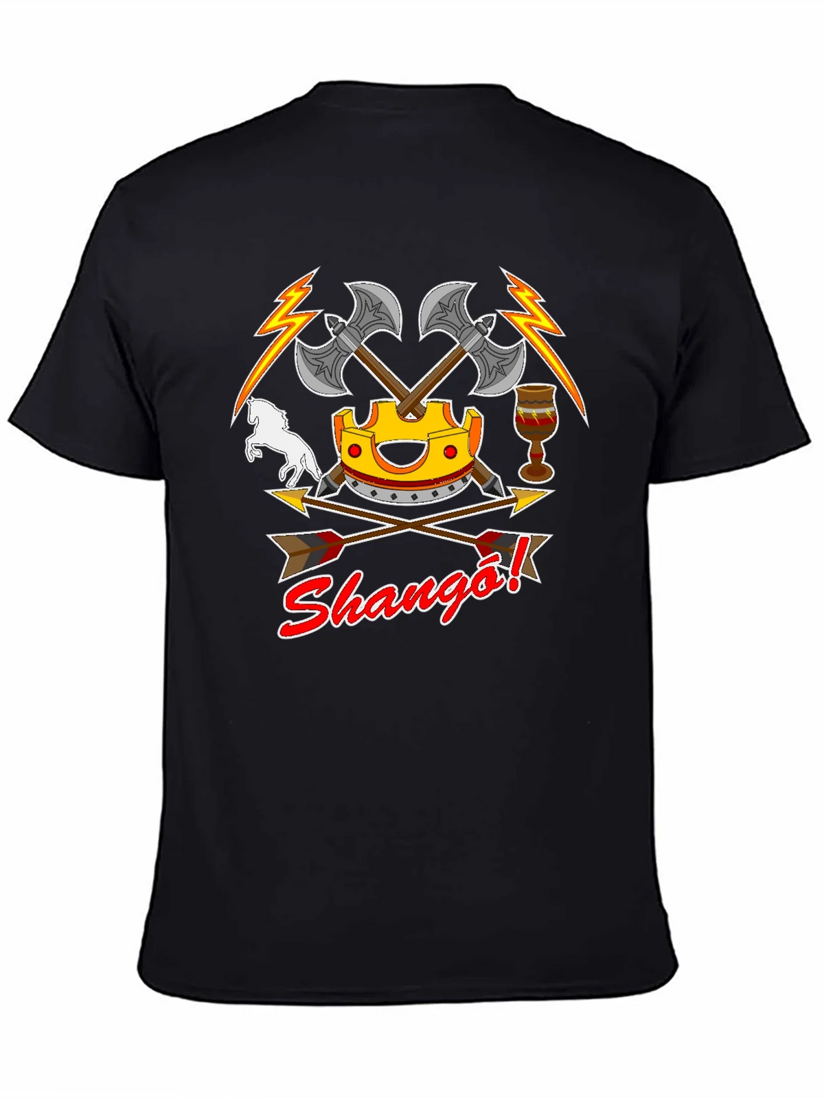 Shango T-Shirt - Axes Crown and African Deity Graphic Tee product image 4