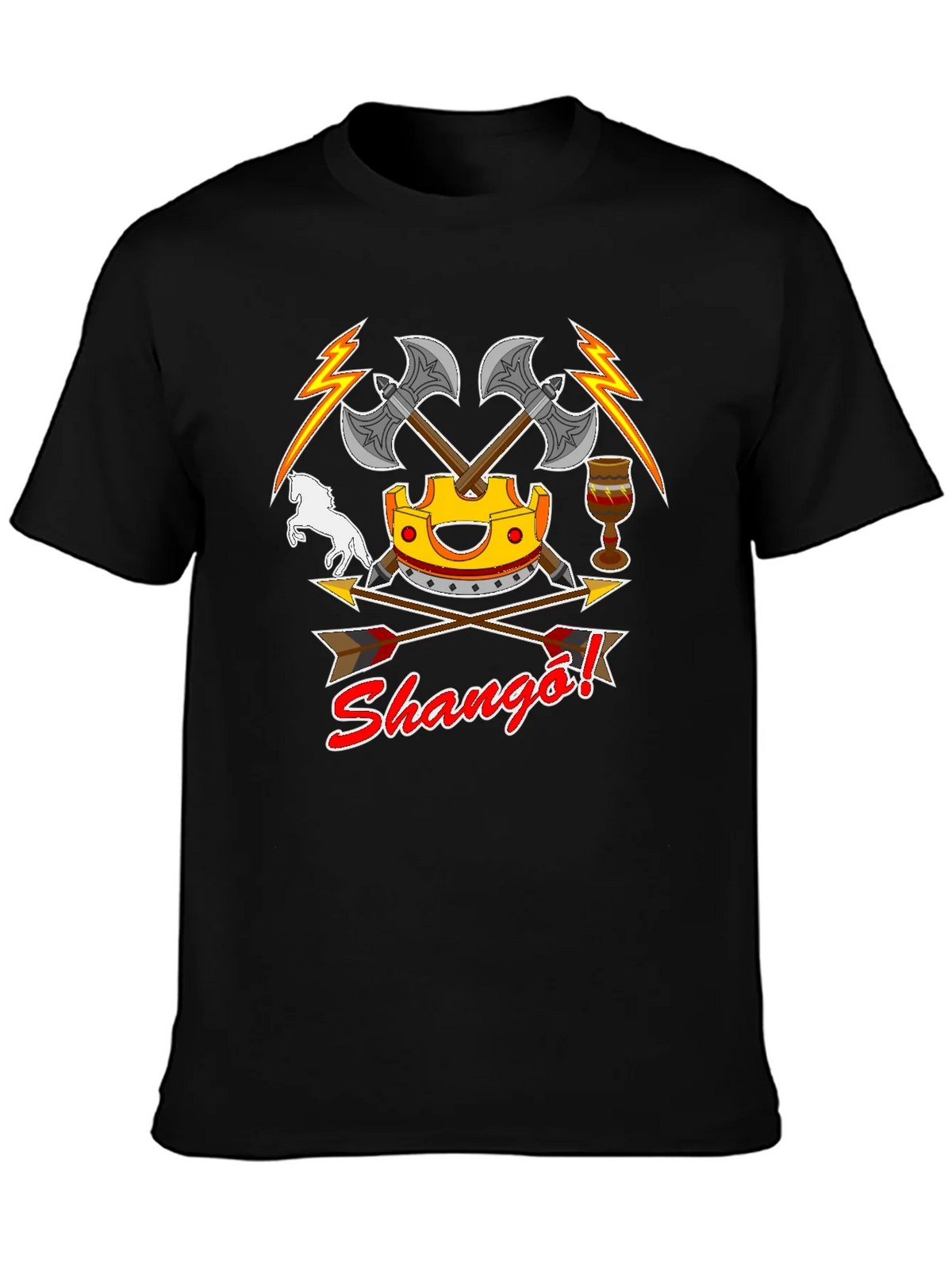 Shango T-Shirt - Axes Crown and African Deity Graphic Tee product image 3