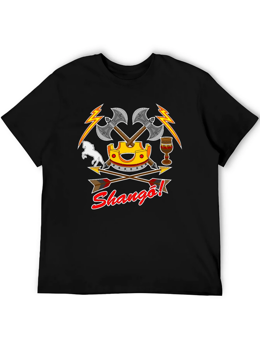 Shango T-Shirt - Axes Crown and African Deity Graphic Tee product image 5