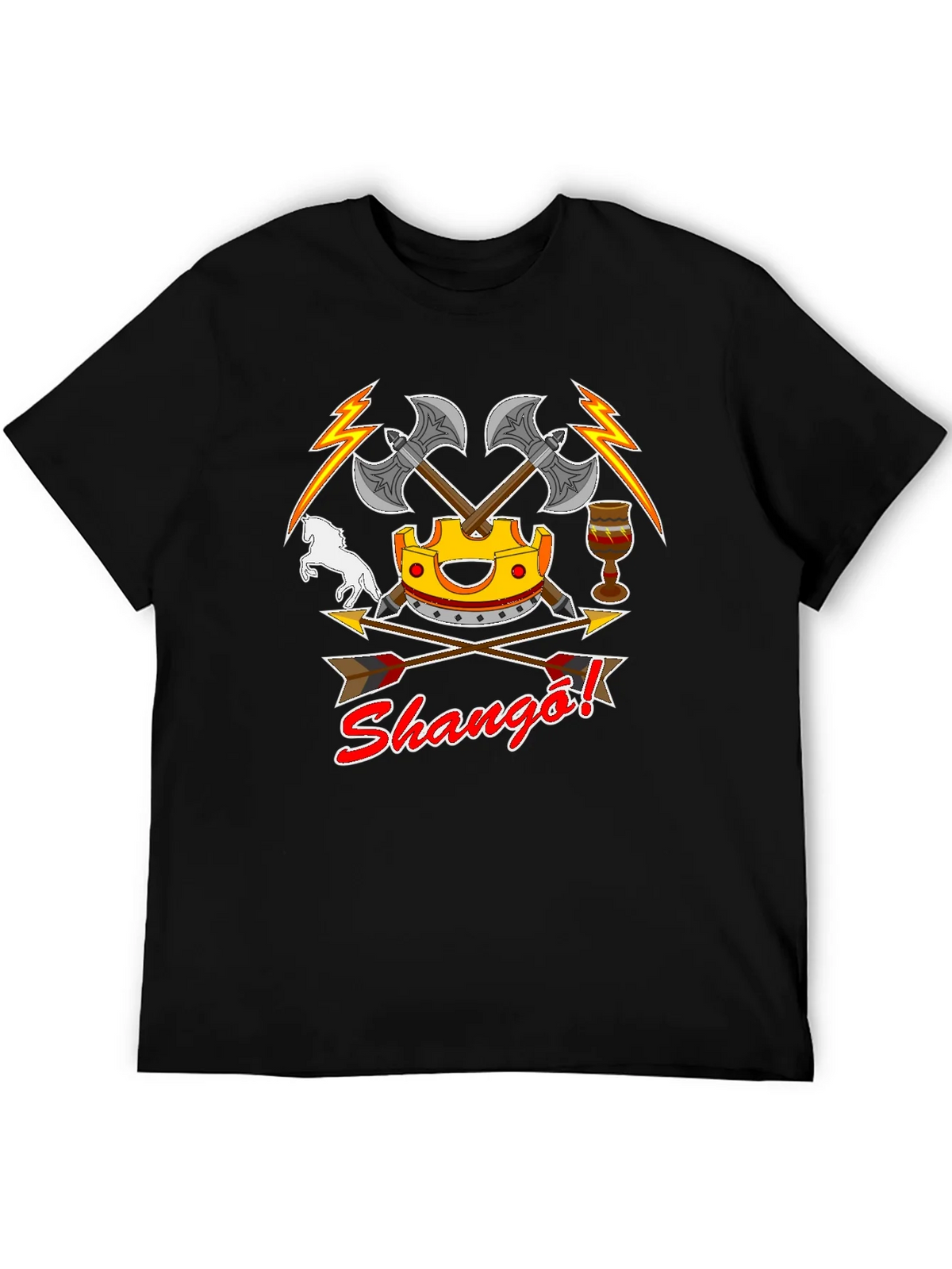 Shango T-Shirt - Axes Crown and African Deity Graphic Tee product image 5