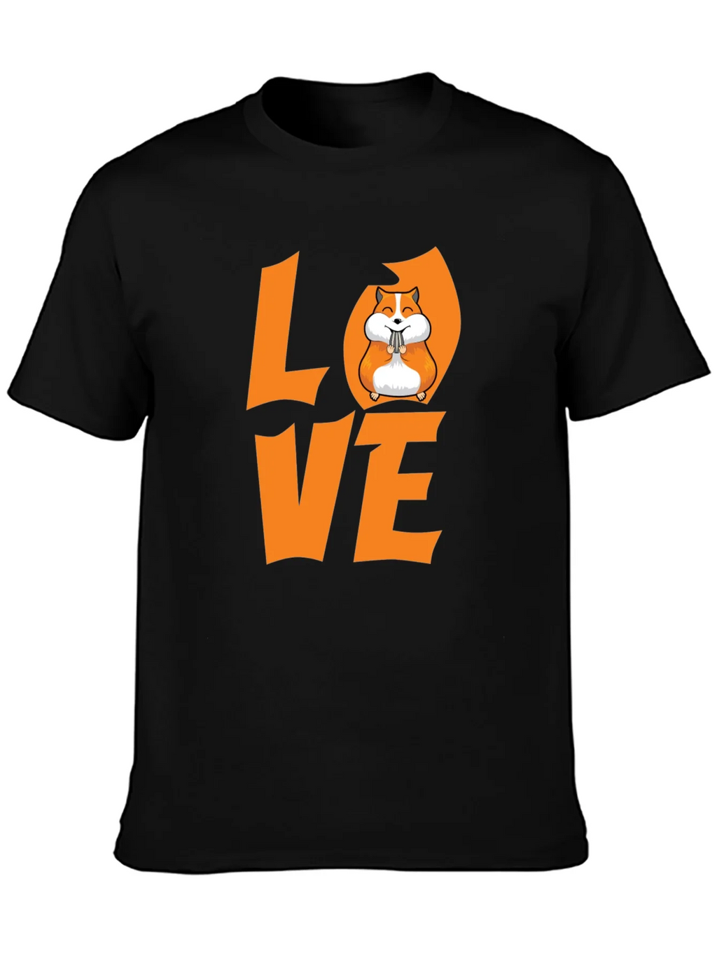 Hamster Love Graphic T-Shirt - Black product image 3