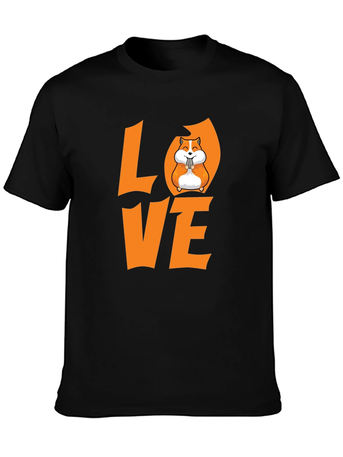 Hamster Love Graphic T-Shirt - Black product image 3