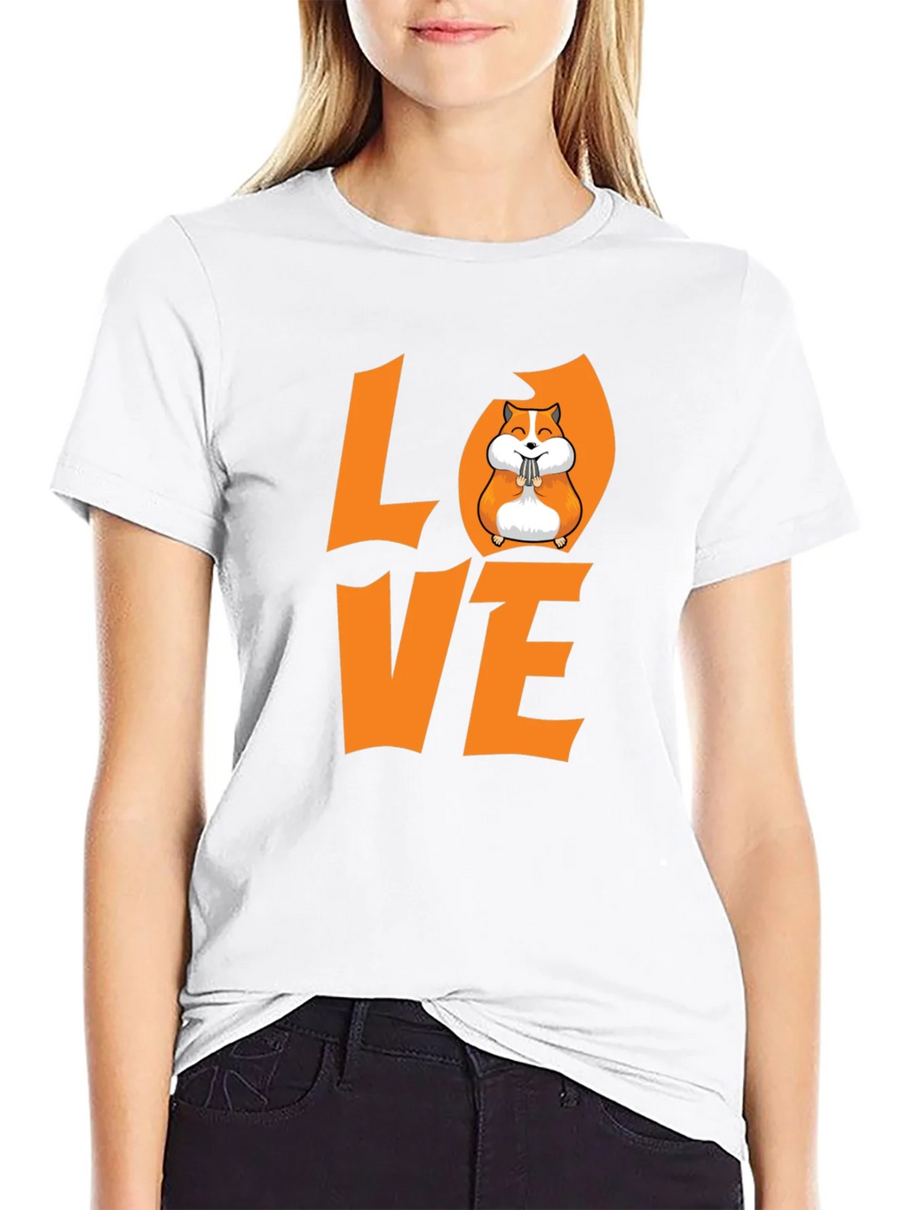 Hamster Love Graphic T-Shirt - Black product image 8