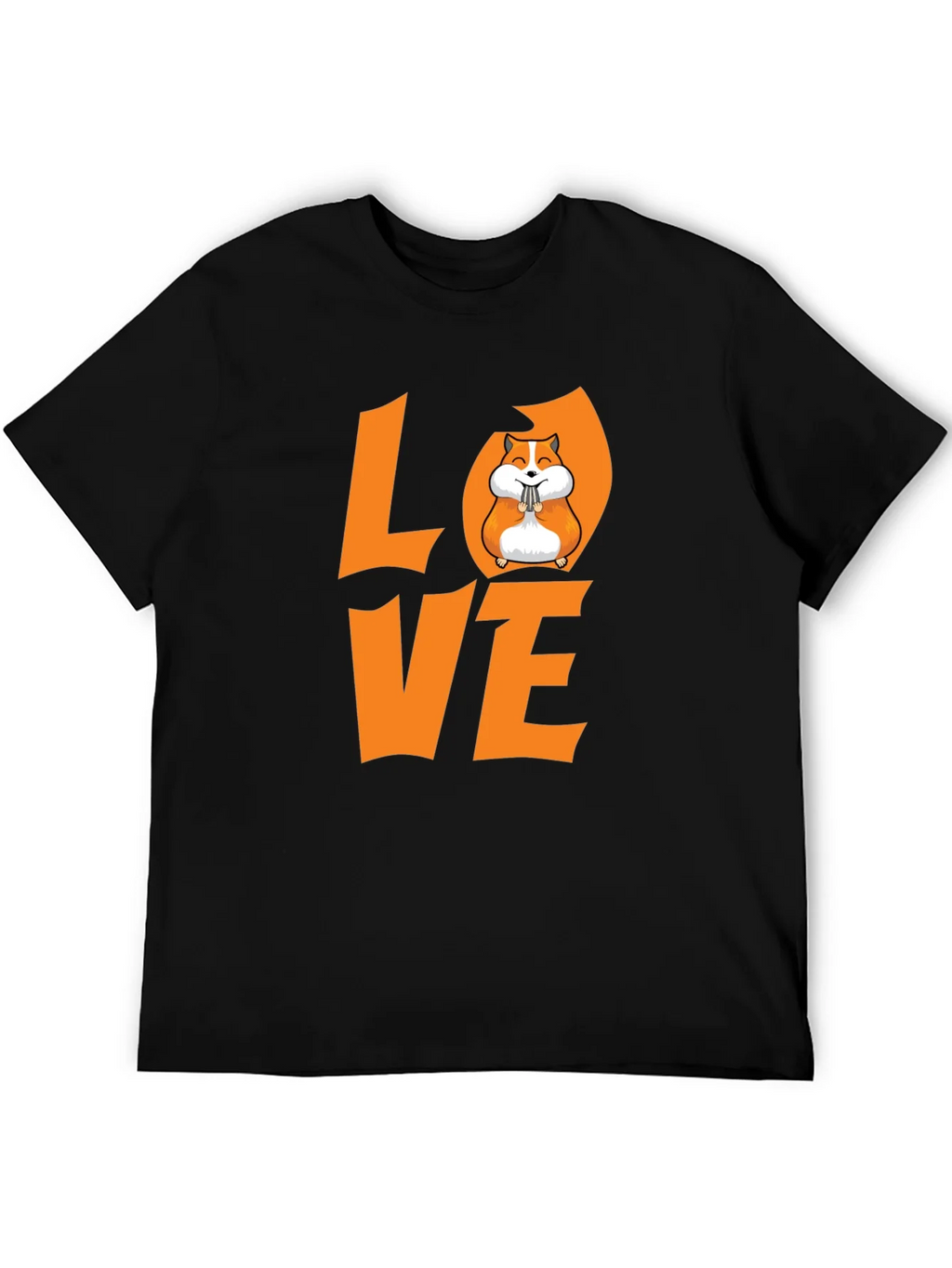 Hamster Love Graphic T-Shirt - Black product image 5