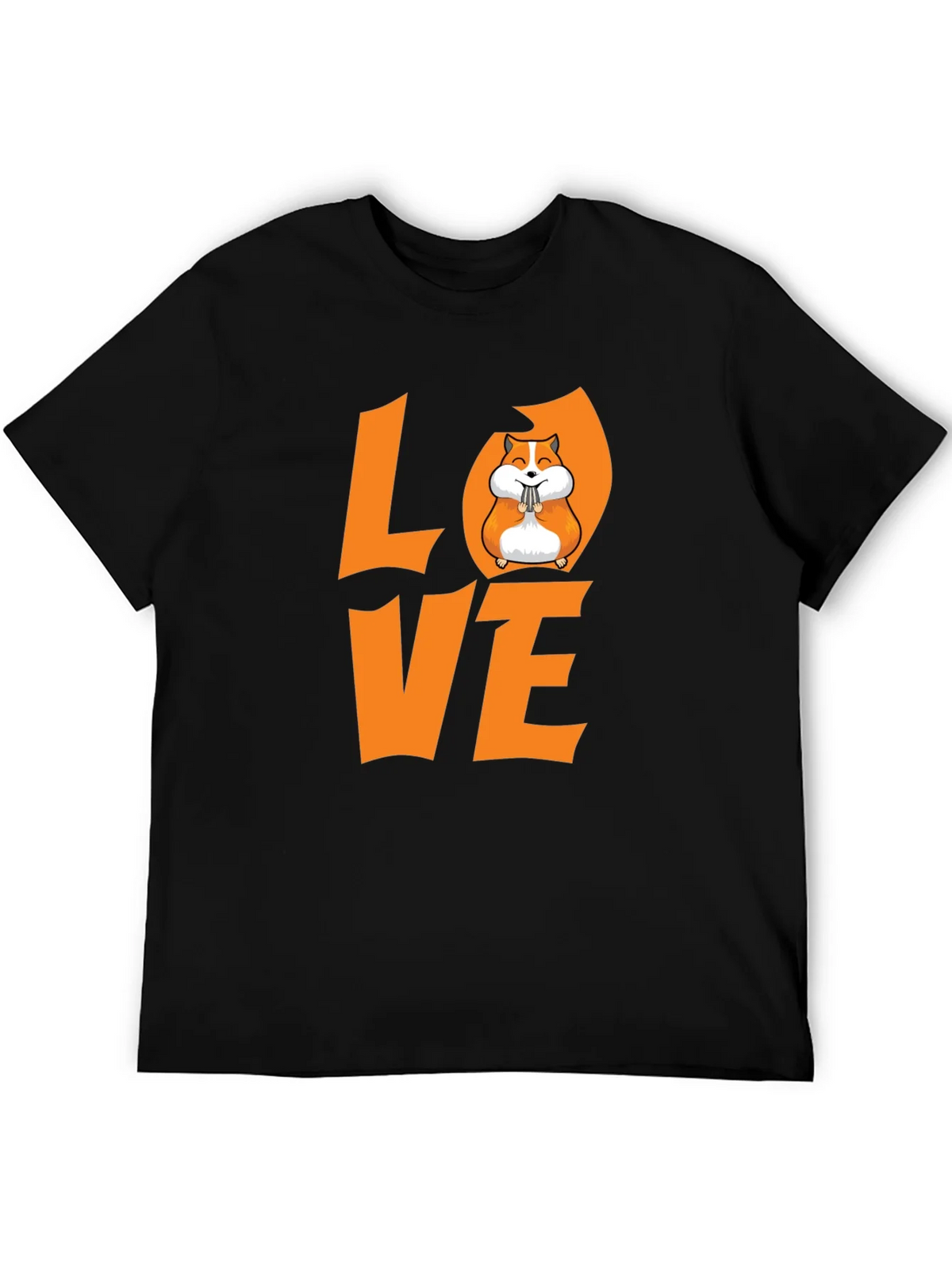 Hamster Love Graphic T-Shirt - Black product image 5