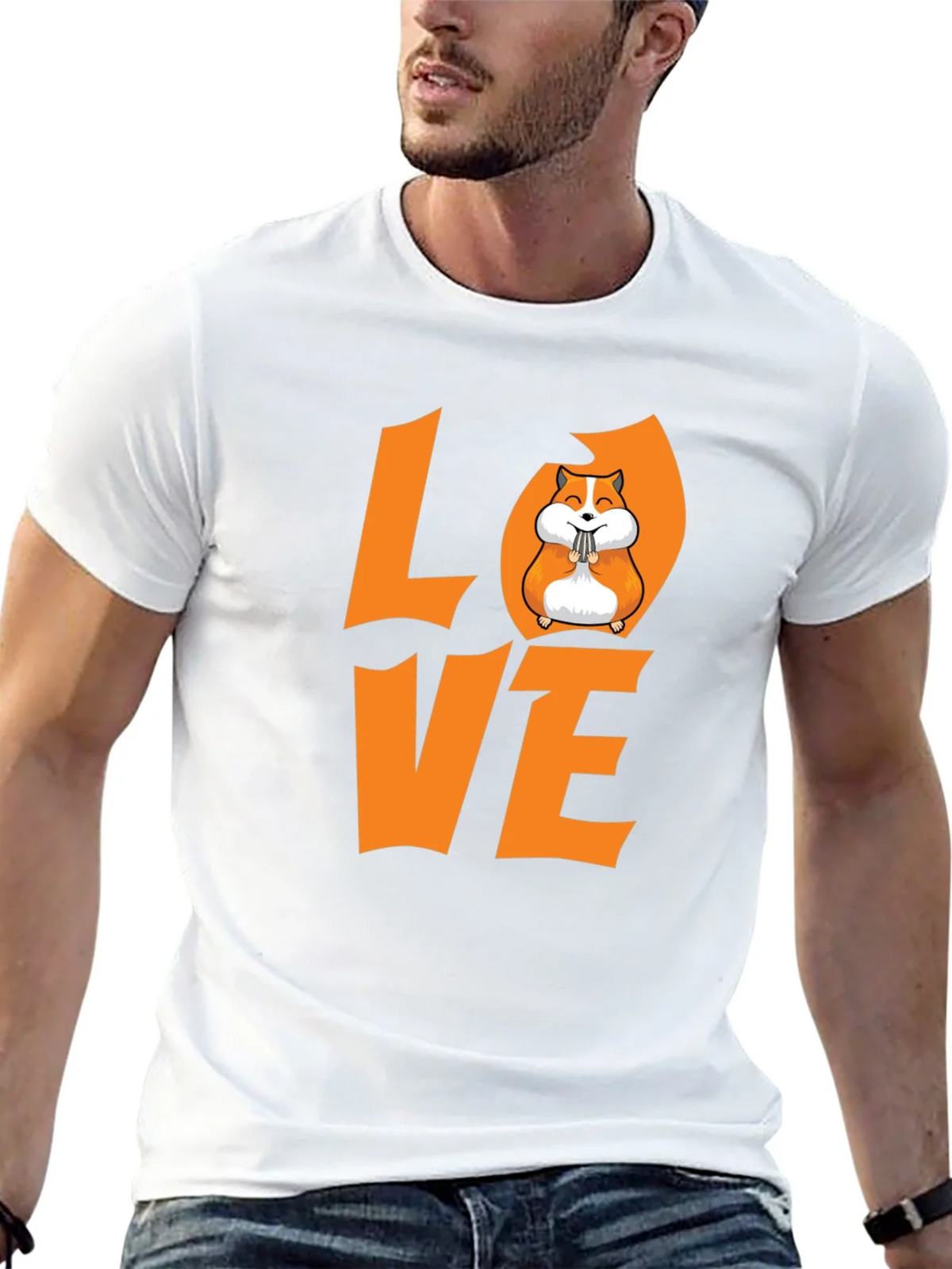 Hamster Love Graphic T-Shirt - Black product image 12