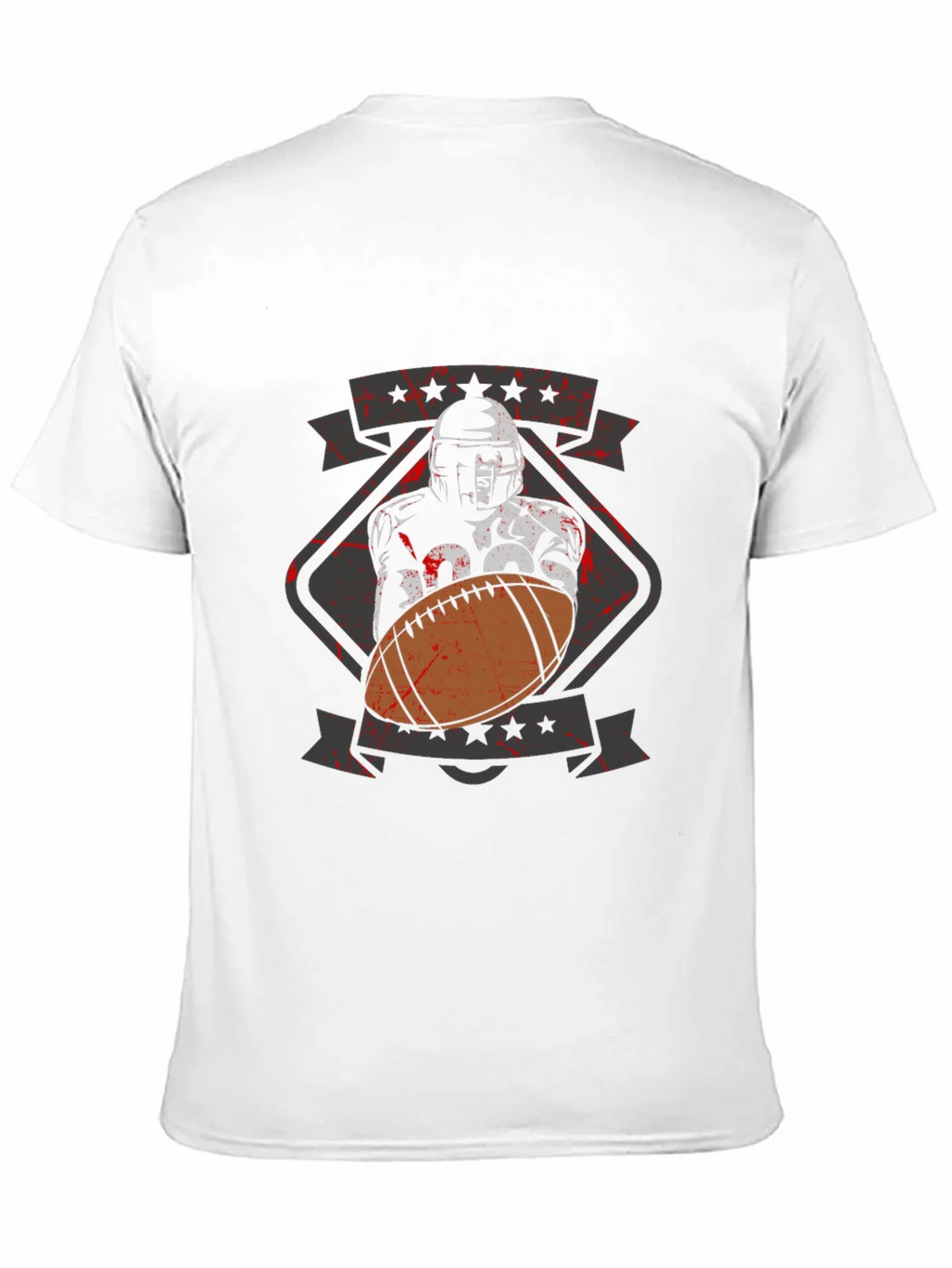 Football Player Graphic T-Shirt - Black Cotton Tee product image 10
