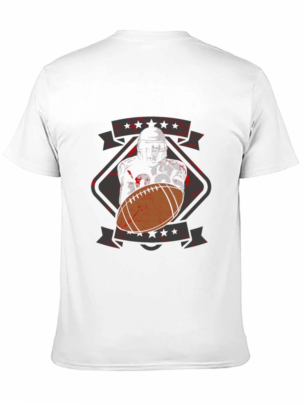 Football Player Graphic T-Shirt - Black Cotton Tee product image 10