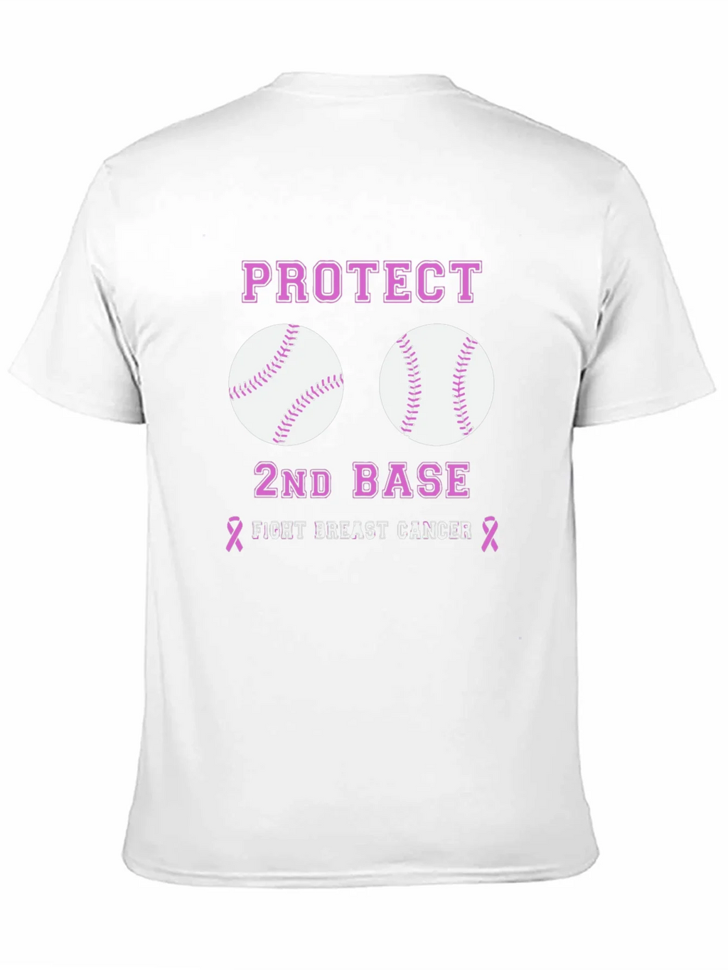 Protect 2nd Base Breast Cancer Awareness T-Shirt product image 7
