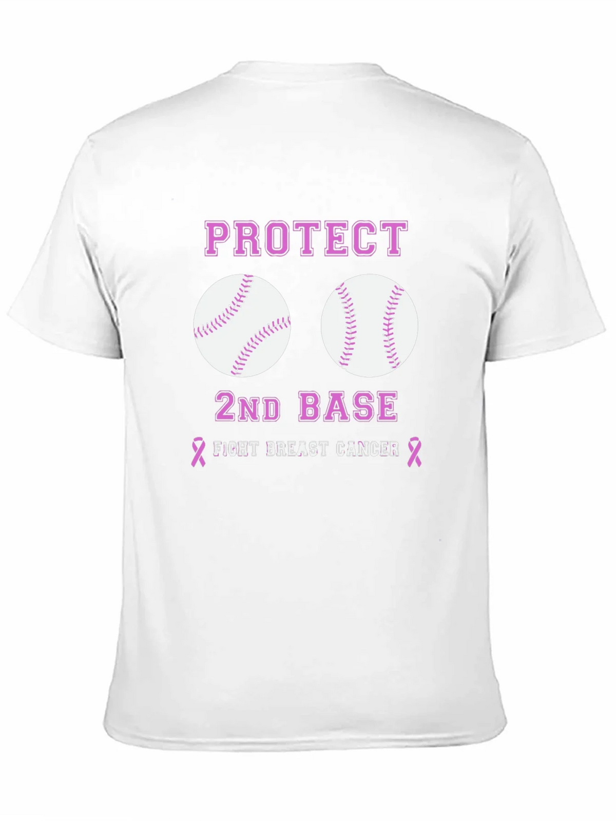 Protect 2nd Base Breast Cancer Awareness T-Shirt product image 7