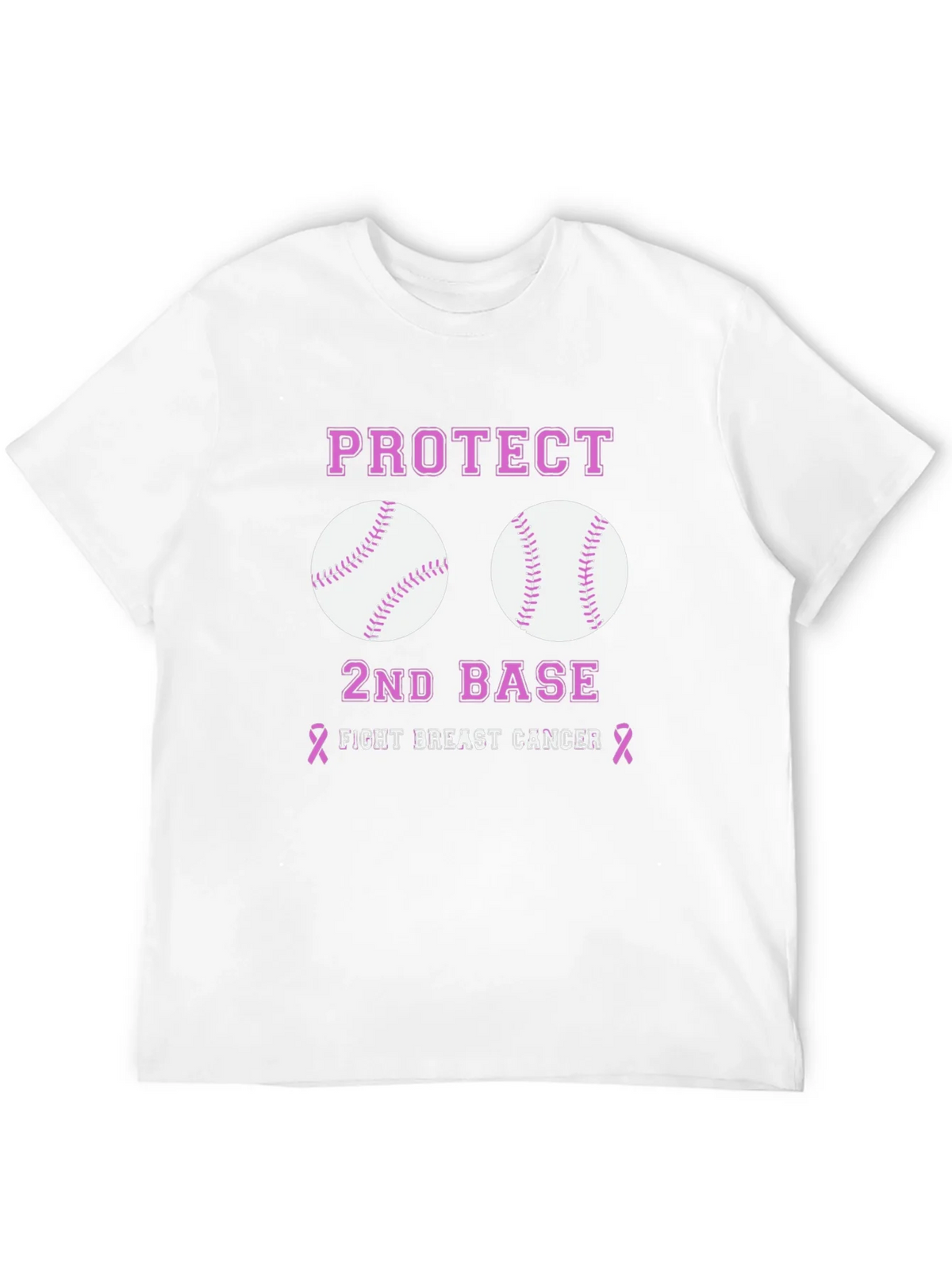 Protect 2nd Base Breast Cancer Awareness T-Shirt product image 8