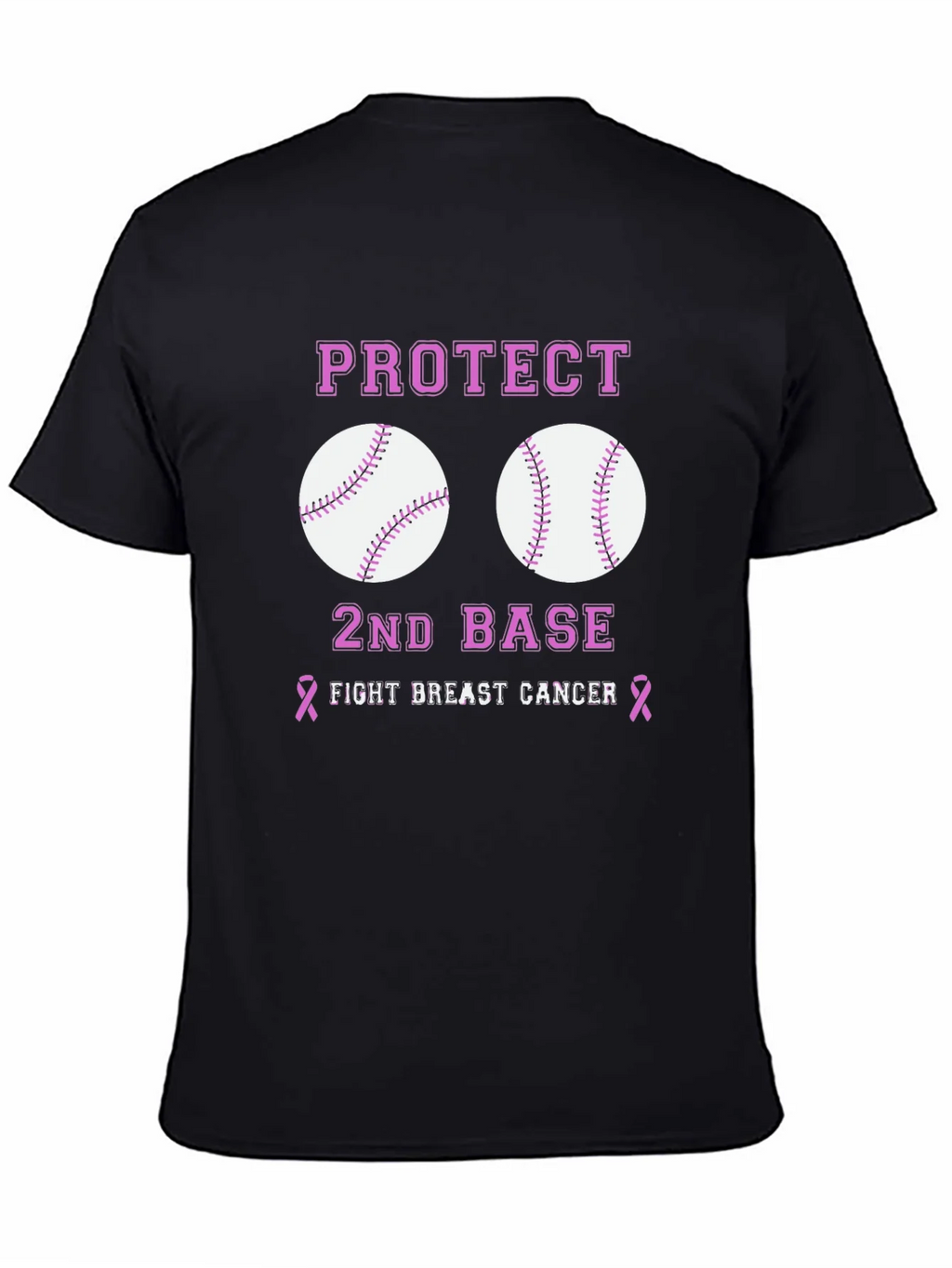 Protect 2nd Base Breast Cancer Awareness T-Shirt product image 3